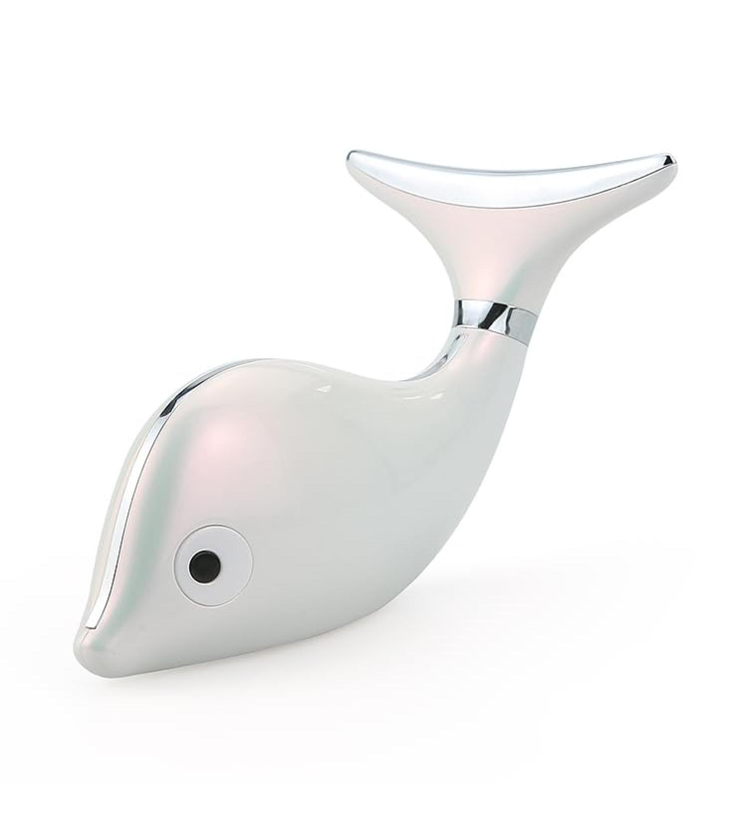 Niuderm Ultimate Facial Care Bundle: Dolphin V-Shaped Facial Massager Premium Silicone Facial Brush and Stainless Steel Cold Roller