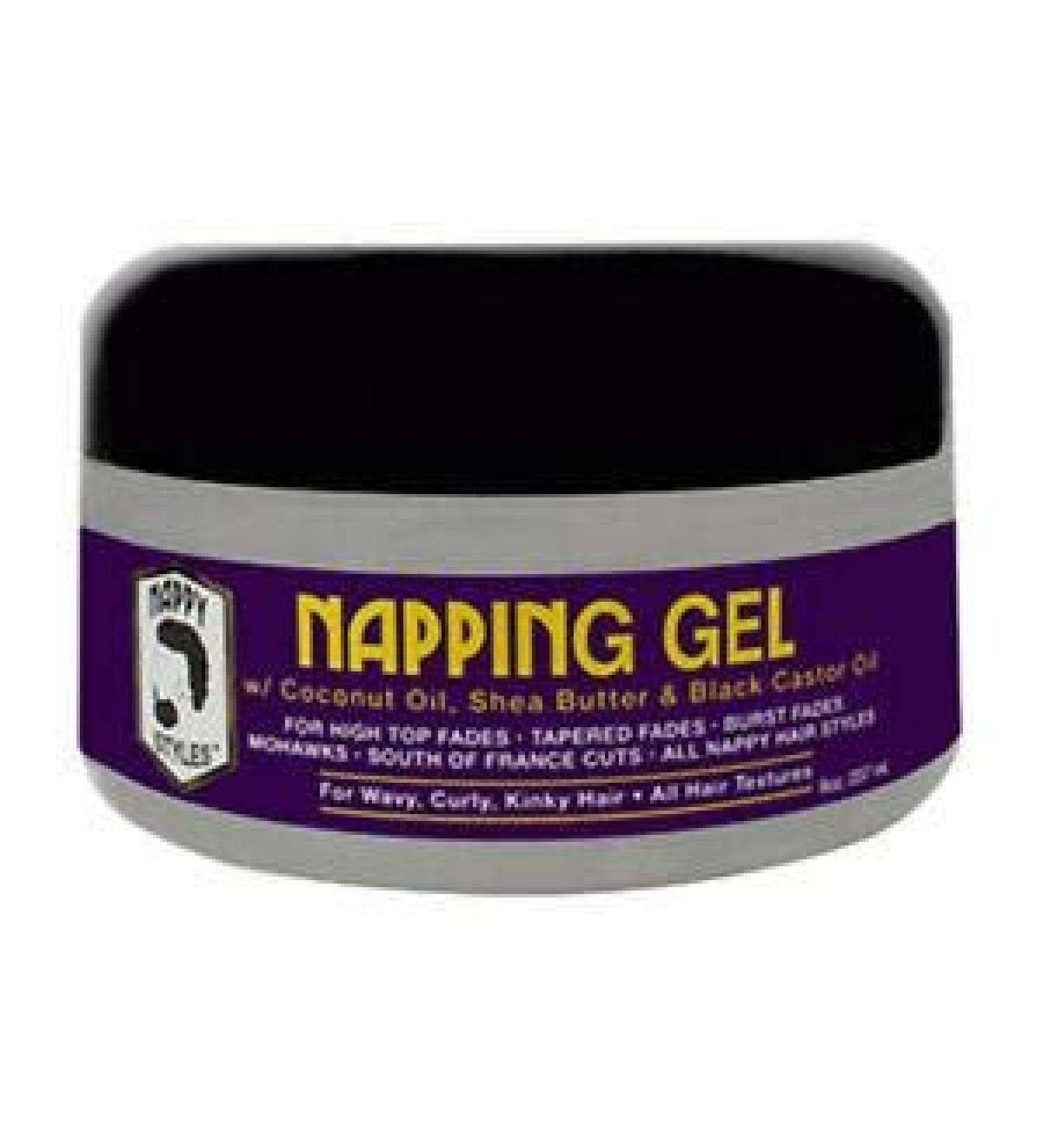 Nappy Styles Napping Gel With Coconut Oil Shea Butter & Black Castor Oil 8 Oz
