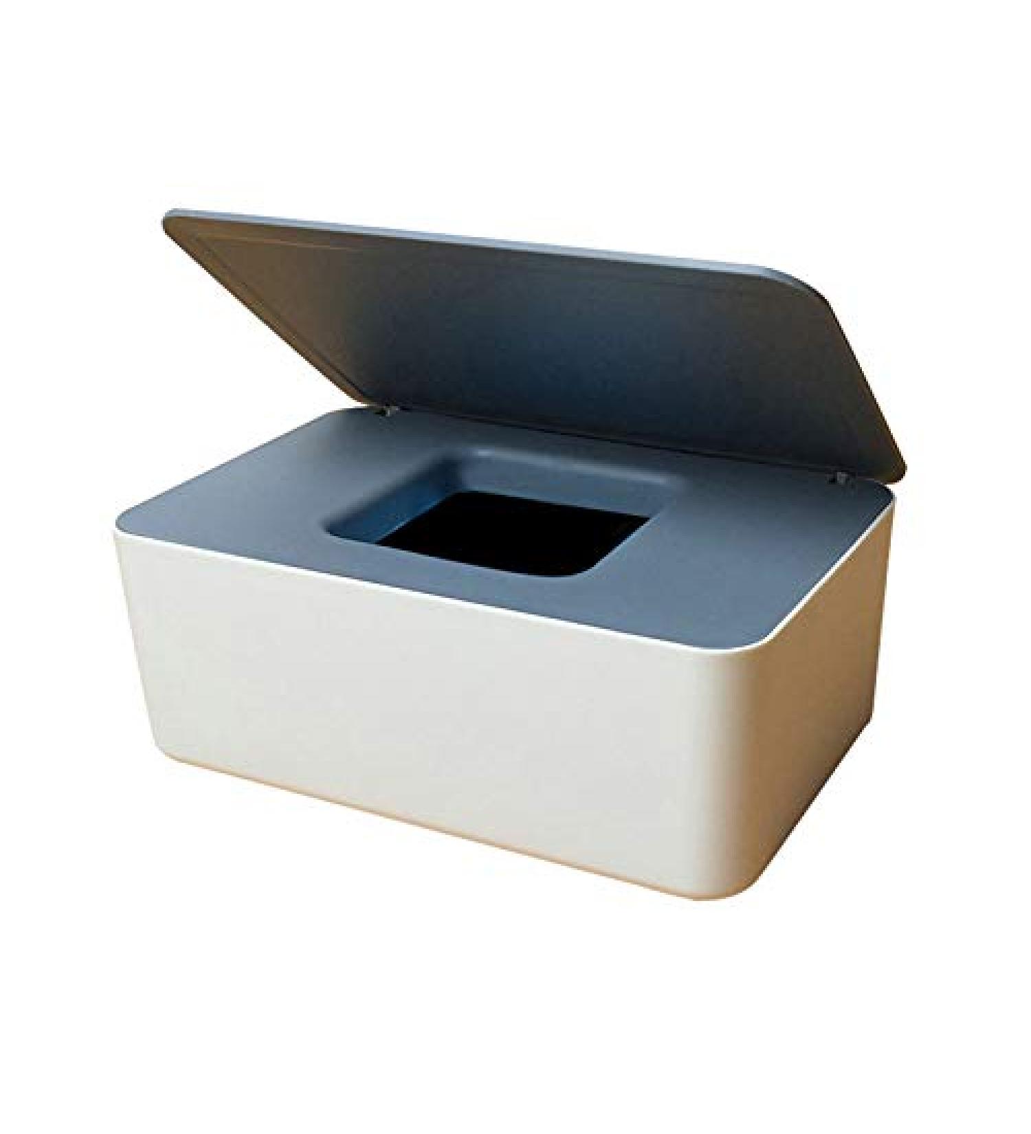 QKFON Storage Box for Wet Wipes | Versatile Napkin Holder for Home & Office | Gray-White Design - Buy Online on GoSupps.com