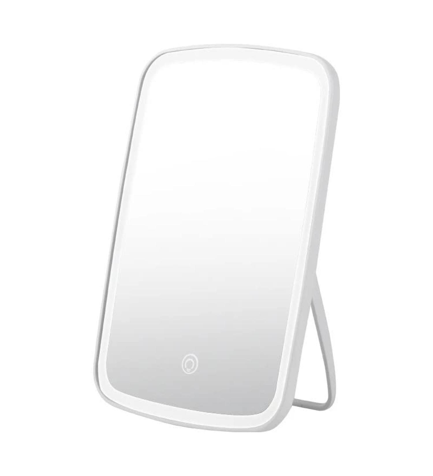 LED Touch Screen Lighted Makeup Mirror with 5X Magnifier - USB Rechargeable, Dimmable and Portable - Buy Online on GoSupps.com