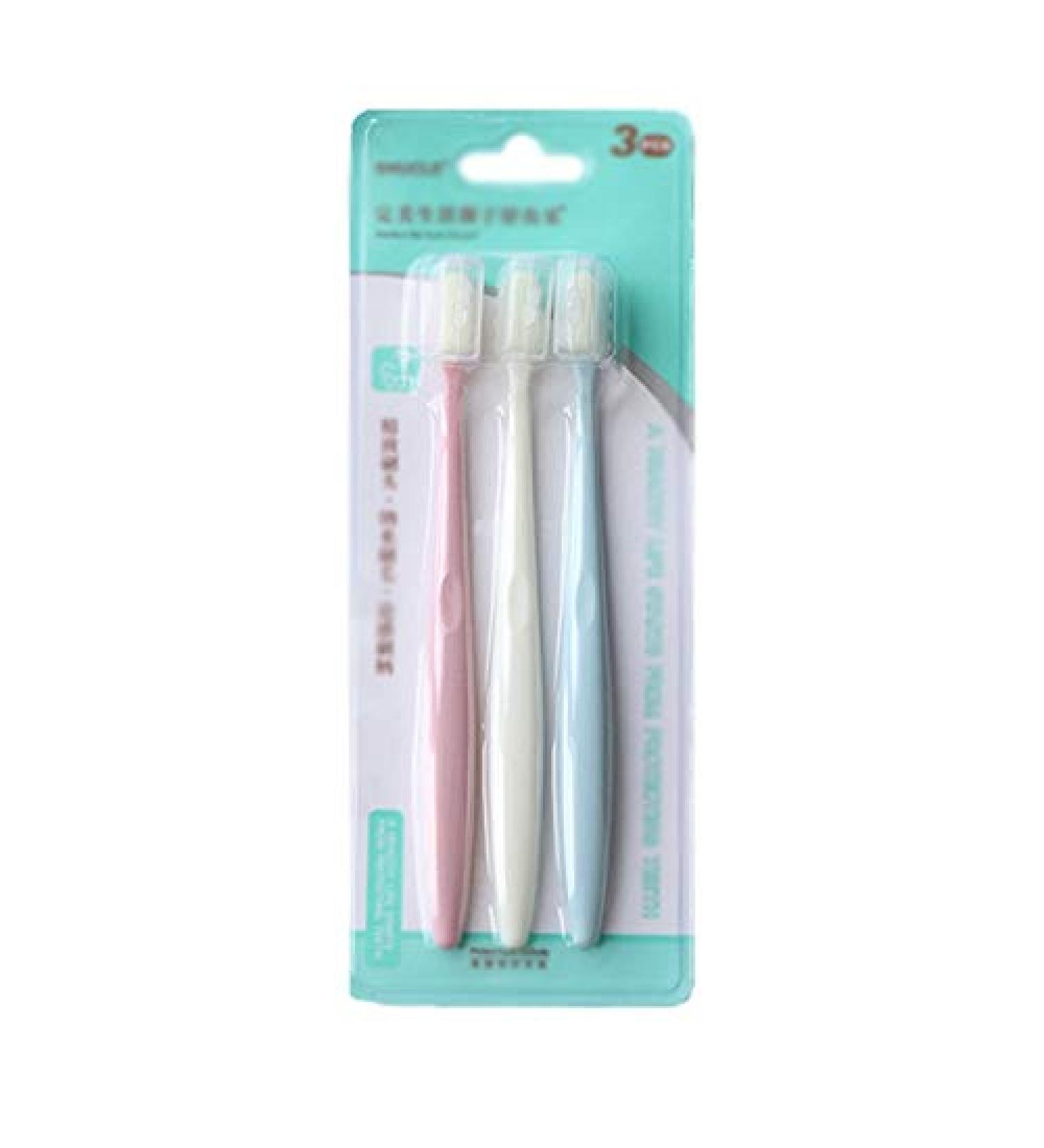 SUICRA Nano Soft Toothbrush - Small Head Porcelain Toothbrushes (3pcs) for Superior Oral Care | International Shipping Available - Buy Online on GoSupps.com