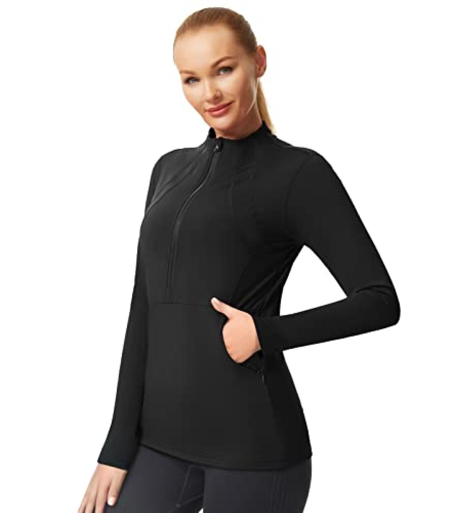 JACK SMITH Women's Fleece Half Zip Athletic Running Pullover XXL Black - Buy Online on GoSupps.com