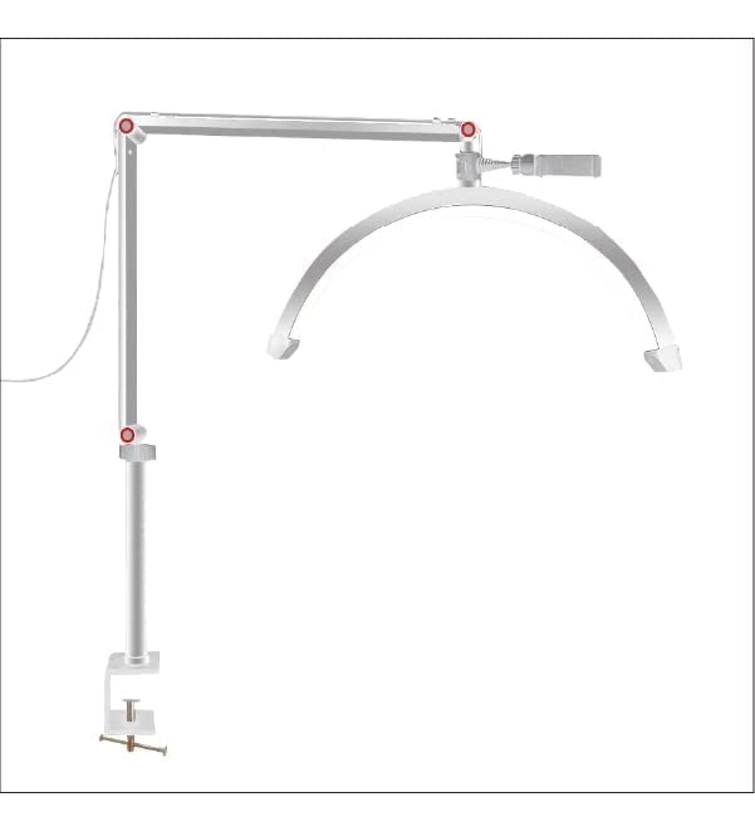 Toyshi Eyelash LED Half Moon Floor Lamp - Ideal Lighting for Beauty, Skincare, Lashes, and Filming Content Creation (White) - Buy Online on GoSupps.com