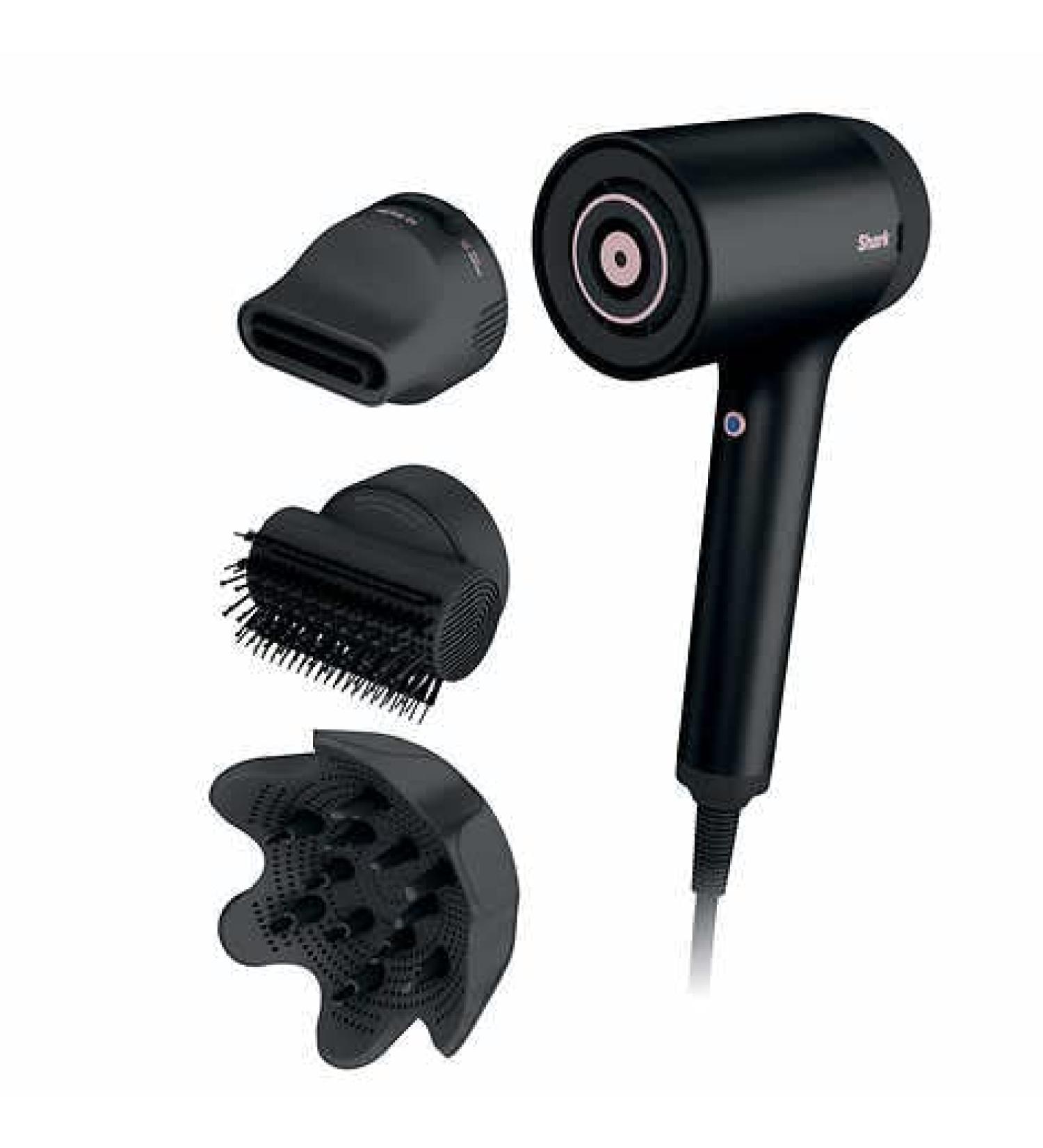 SHARK HyperAir IQ Hair Dryer Ultra-Fast Drying. No Heat Damage. Styles That Last. (Black) 4 Count (HD125)