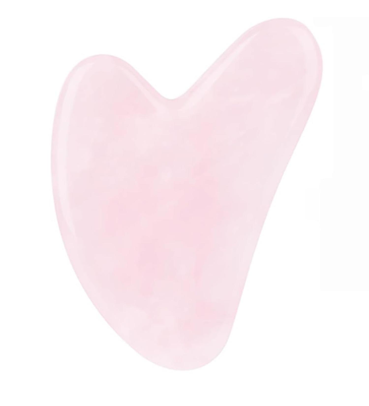 AMZFUK Gua Sha Face Treatment - Rose Quartz Heart Shape Massage Tool for Eye Swelling & Skin Tightening - Buy Online on GoSupps.com