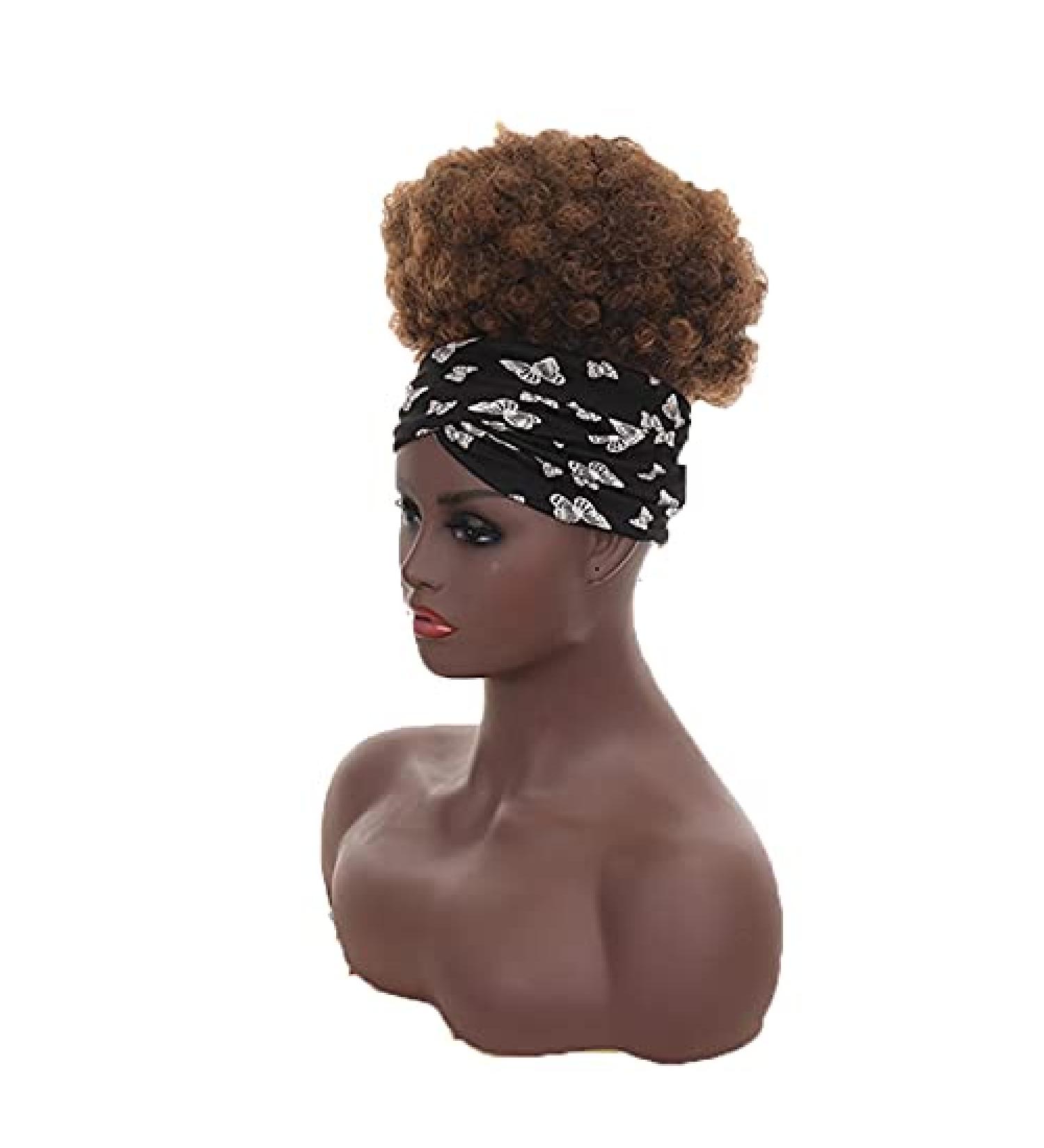 Synthetic Buns Boy Wig - 10 Inch Afro Puff Hair Accessories for Girls & Women | International Shipping Available - Buy Online on GoSupps.com