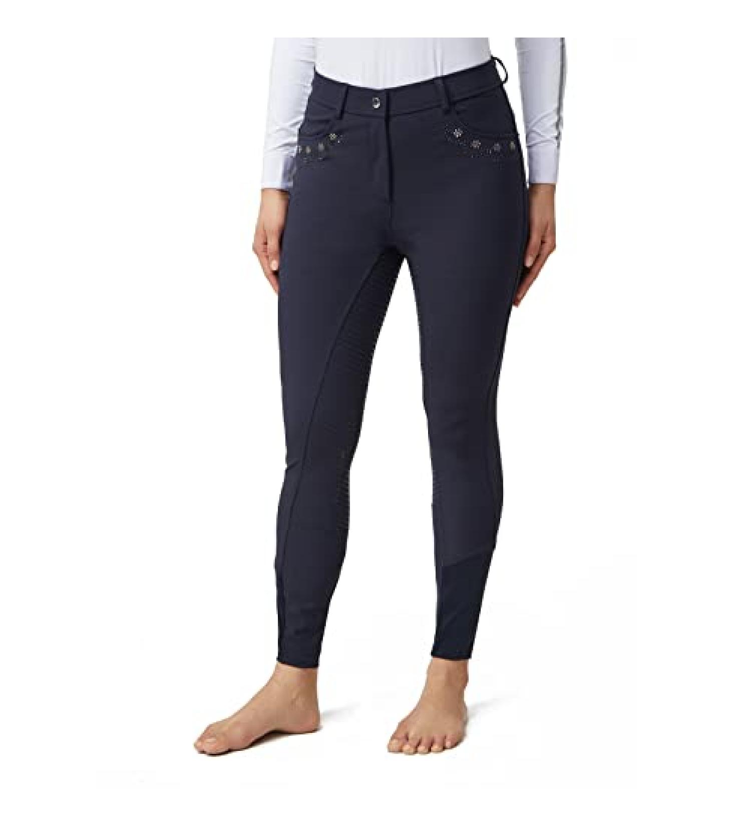 TrustRider-Women's Full Seat Silicone Grip Breeches Horse Riding Pants Navy 22 - Buy Online on GoSupps.com