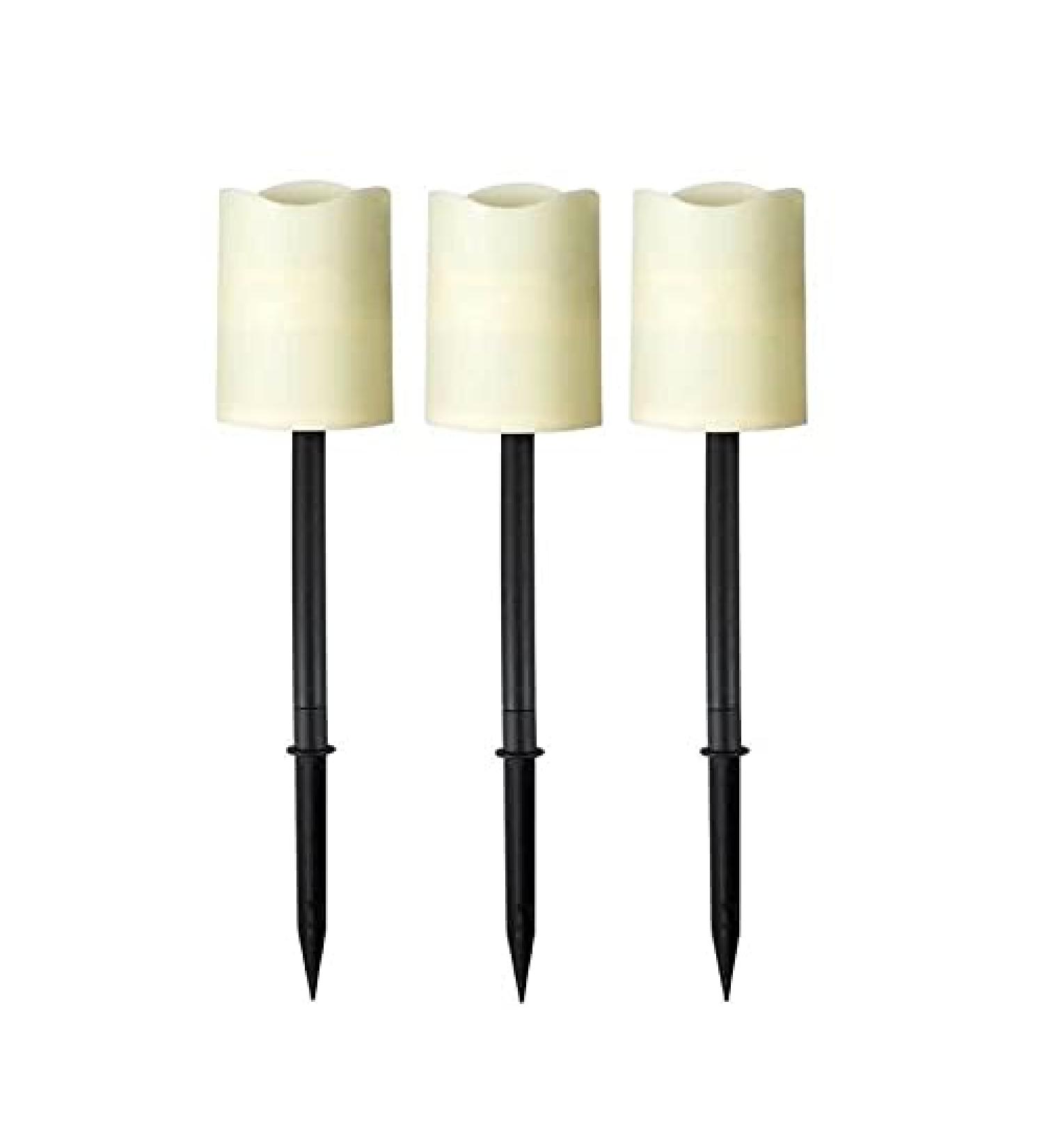 Solar Powered Candles Light Garden Courtyard Decoration Candle Light Outdoor Solar Light Christmas Halloween Holiday Home Decoration (Color : 3 pcs Yellow Light) (3 Pcs Yellow Light) - Buy Online on GoSupps.com