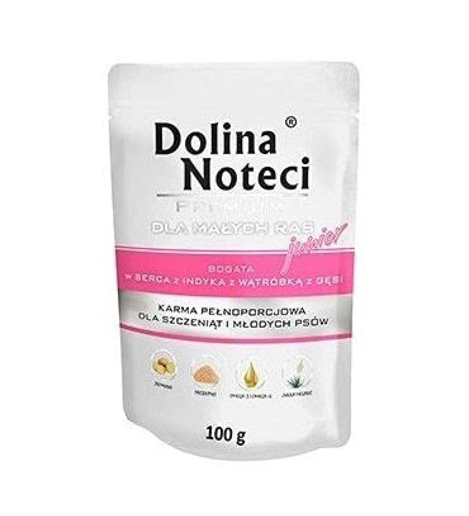 Dolina Noteci Premium Turkey Hearts with Goose Liver Junior 100 g