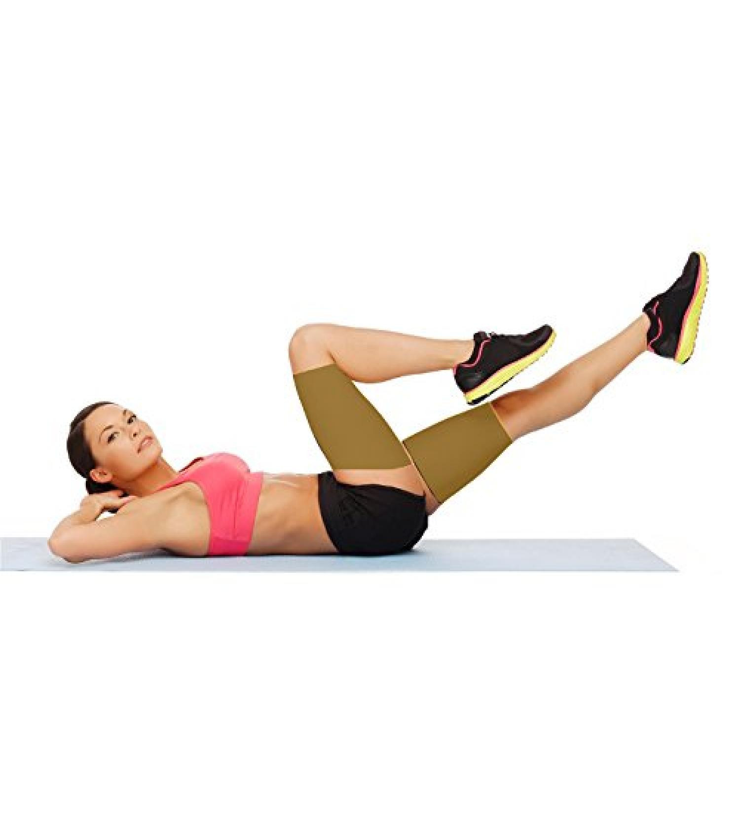 Calorie and Fat Burning Compressive Thigh Shapers Women's Nude Large