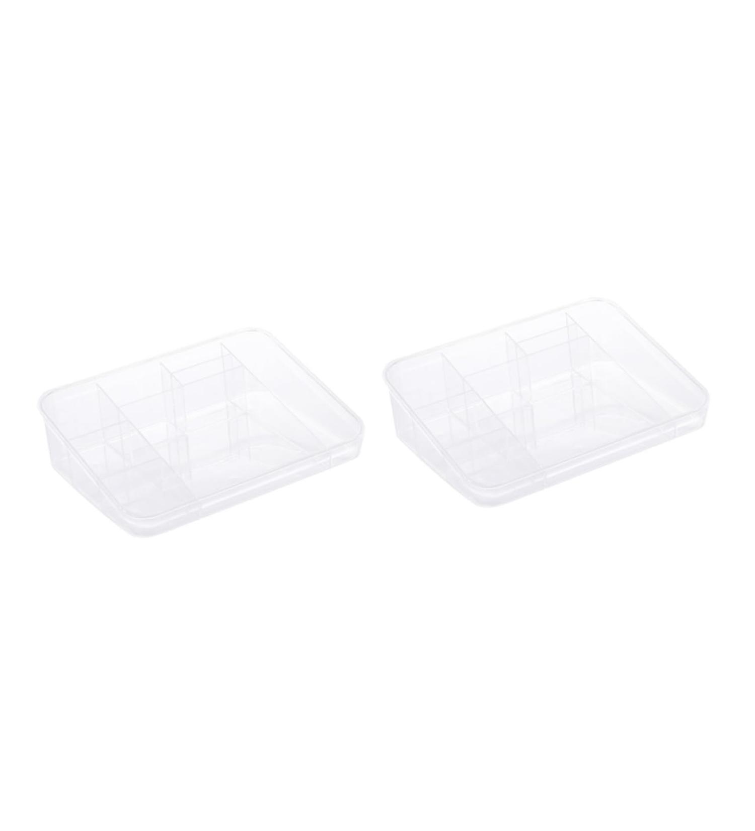 FOMIYES Cosmetic Storage Case 2pcs box for Shadow Powder Cosmetics Acrylic Pressed Organizer Desktop Makeup Transparent Eye Stand Make Up Brush Holder mediumx2pcs Picture 1x2pcs - Buy Online on GoSupps.com