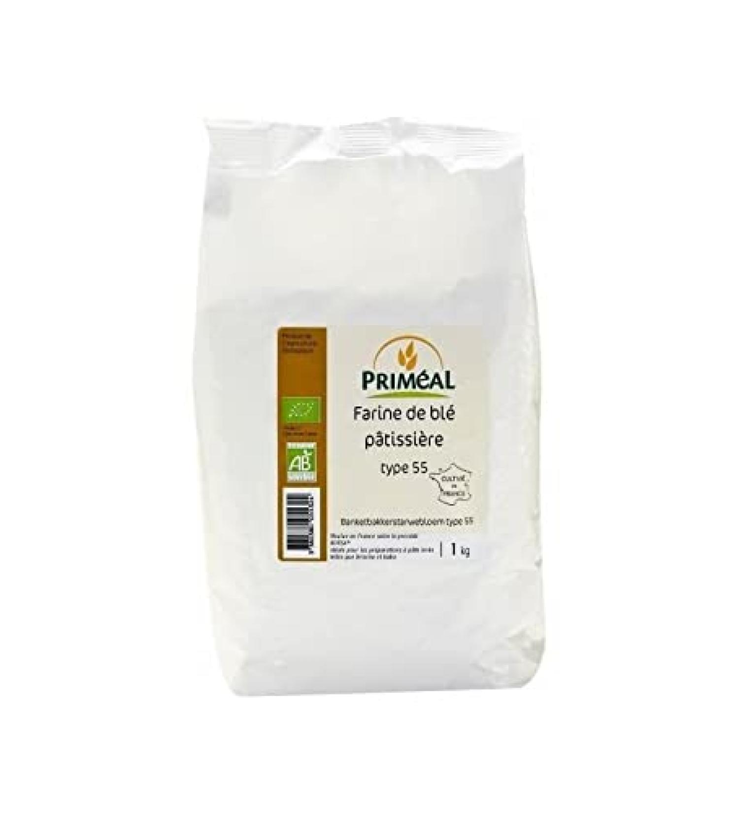 Priméal Pastry Wheat Flour Type 55 - Organic - 1 kg
