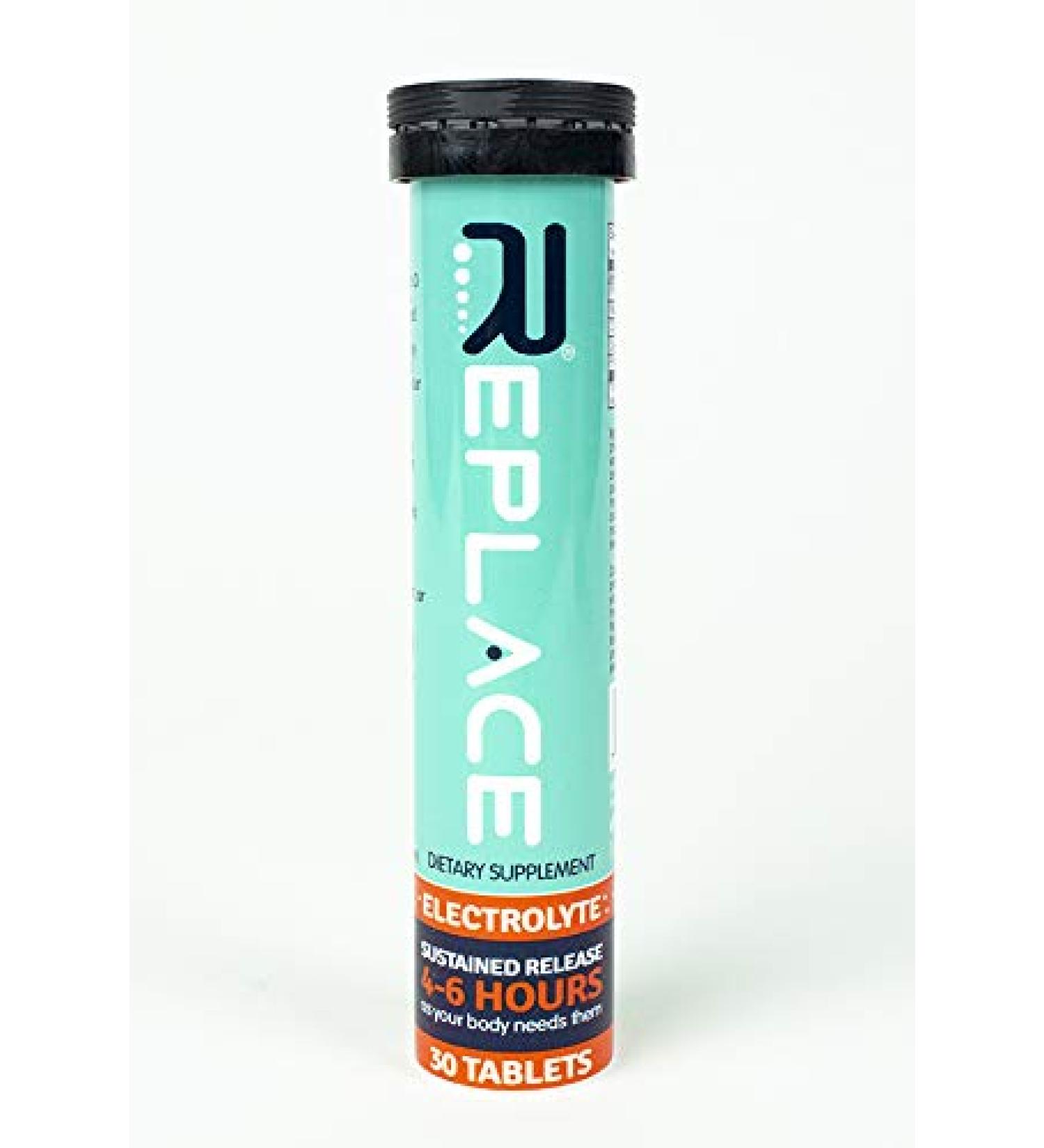 Replace Electrolytes for Hydration - Zero Sugar Non-GMO Vegan - 30 Tablets for Muscle Recovery & Energy - Buy Online on GoSupps.com