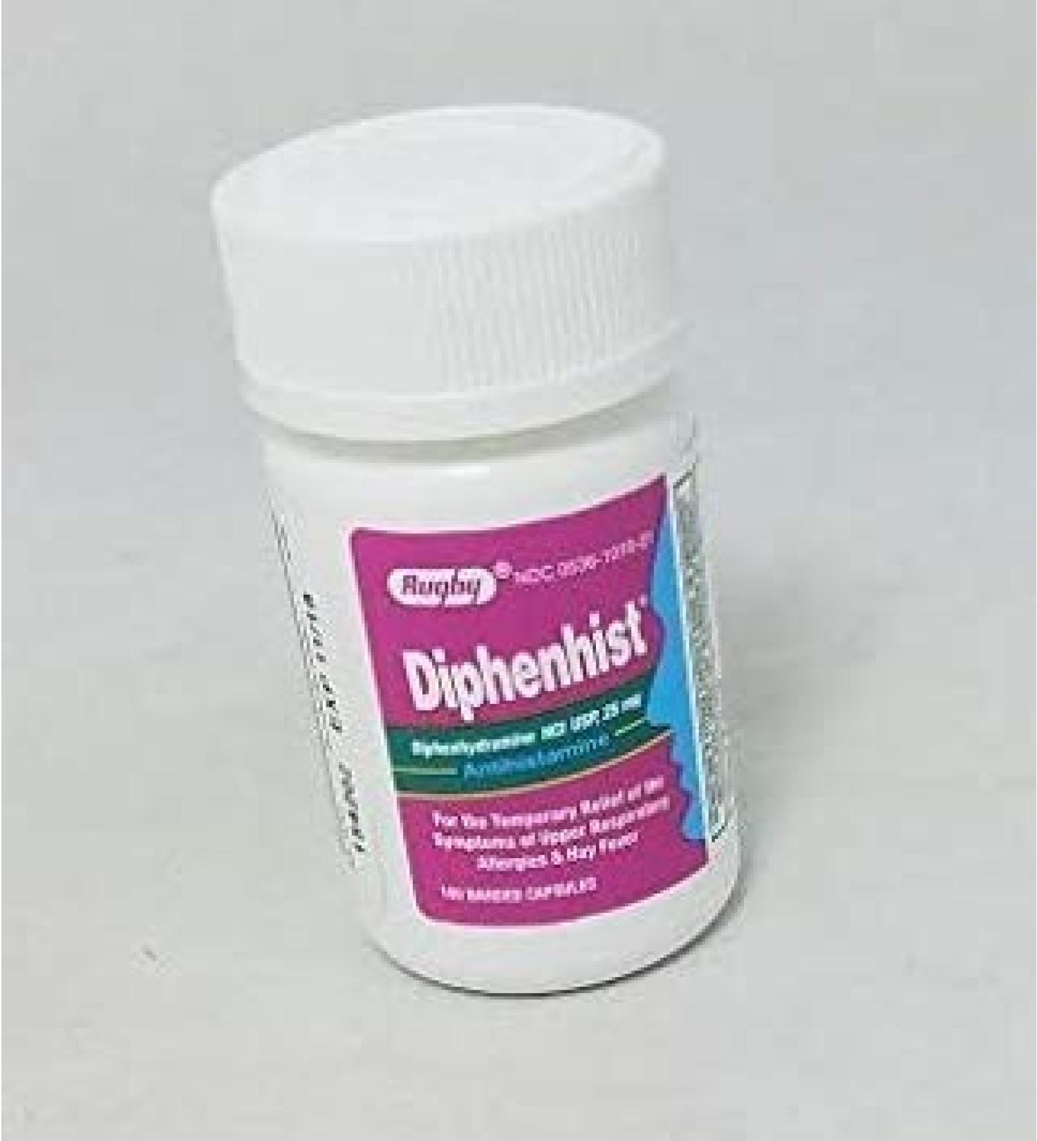 Rugby Diphenhist 25mg 100 Banded Capsules