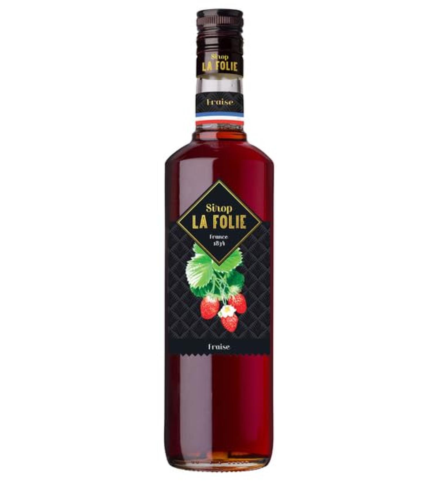 combine La Folie Syrup Strawberry 70 cl Saumur