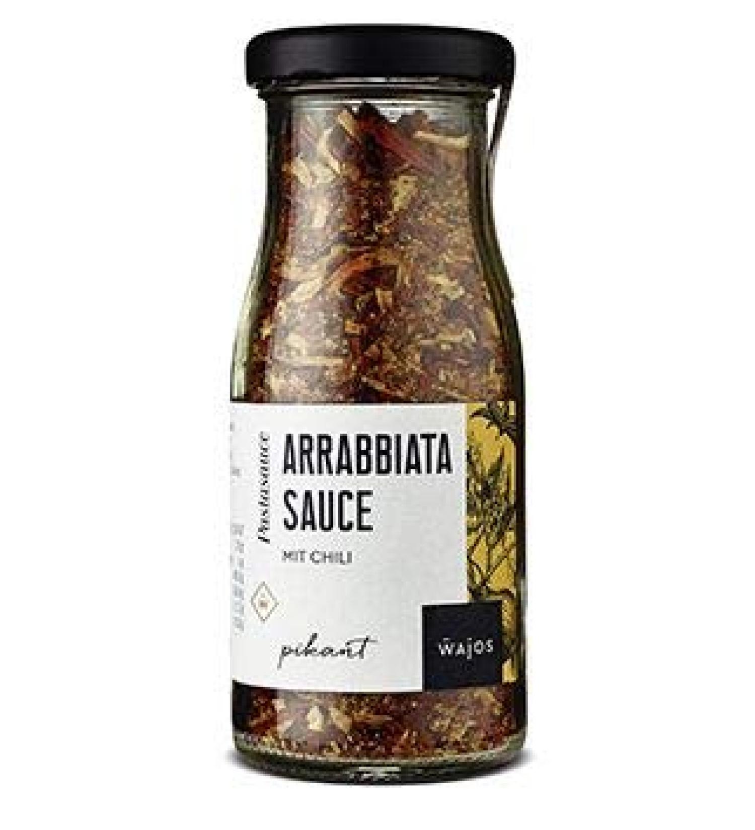 Wajos Arrabbiata sauce with chili 50g |Pasta sauce pasta sauce sharp sauce |Ideal for cooking refining & grilling |spicy dip to fish meat & vegetables |vegan