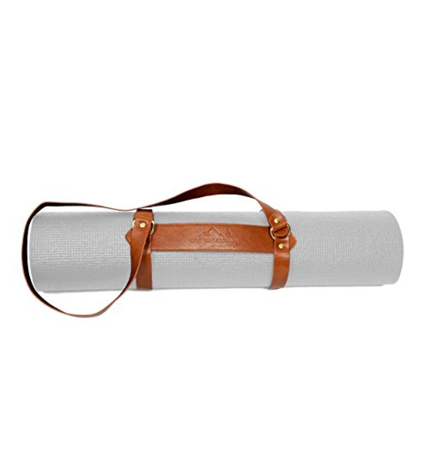 Vegan Leather Yoga Mat Carrier Sling | Adjustable Blanket Strap | Bedroll Straps - Buy Online on GoSupps.com