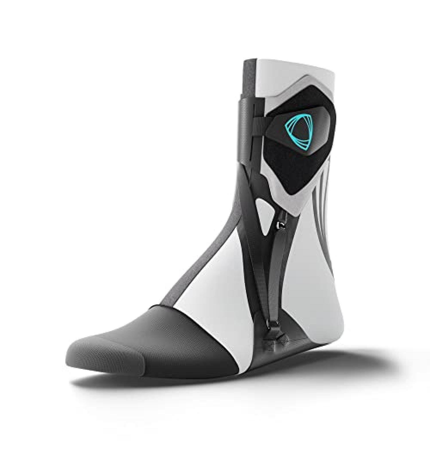 Ankle Brace & Compression Wrap | Adjustable Support Bandage for Sports - Medium Right (Grey) | Ultimate Ankle Stabilizer for Running & Basketball - Buy Online on GoSupps.com