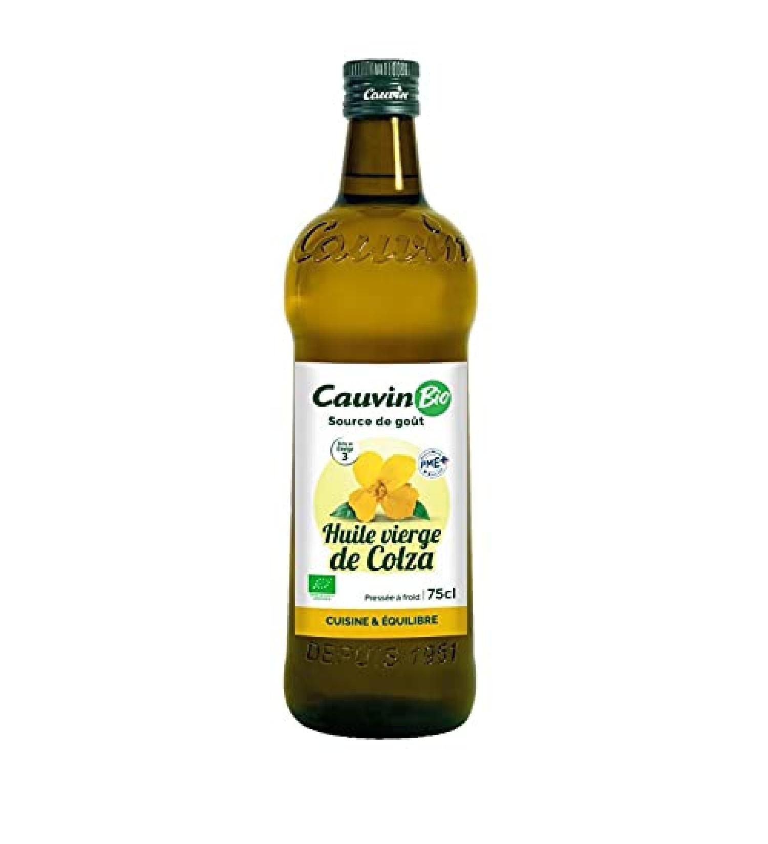 CAUVIN - Organic Rapeseed Oil 75cl - Pack of 3 - Sold as a Set - Buy Online on GoSupps.com
