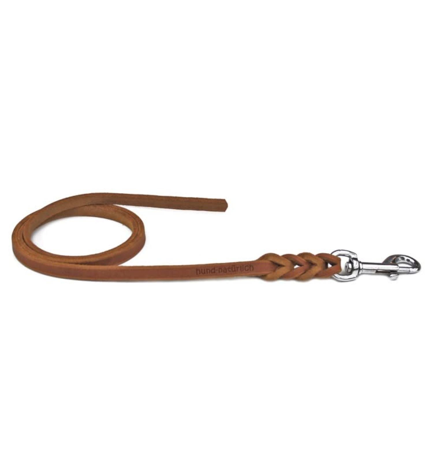 Fat leather leash leather leash for dogs 5m 7.5m 10m (10m x 12mm cognac chrome) 10m x 12mm cognac chrome hook