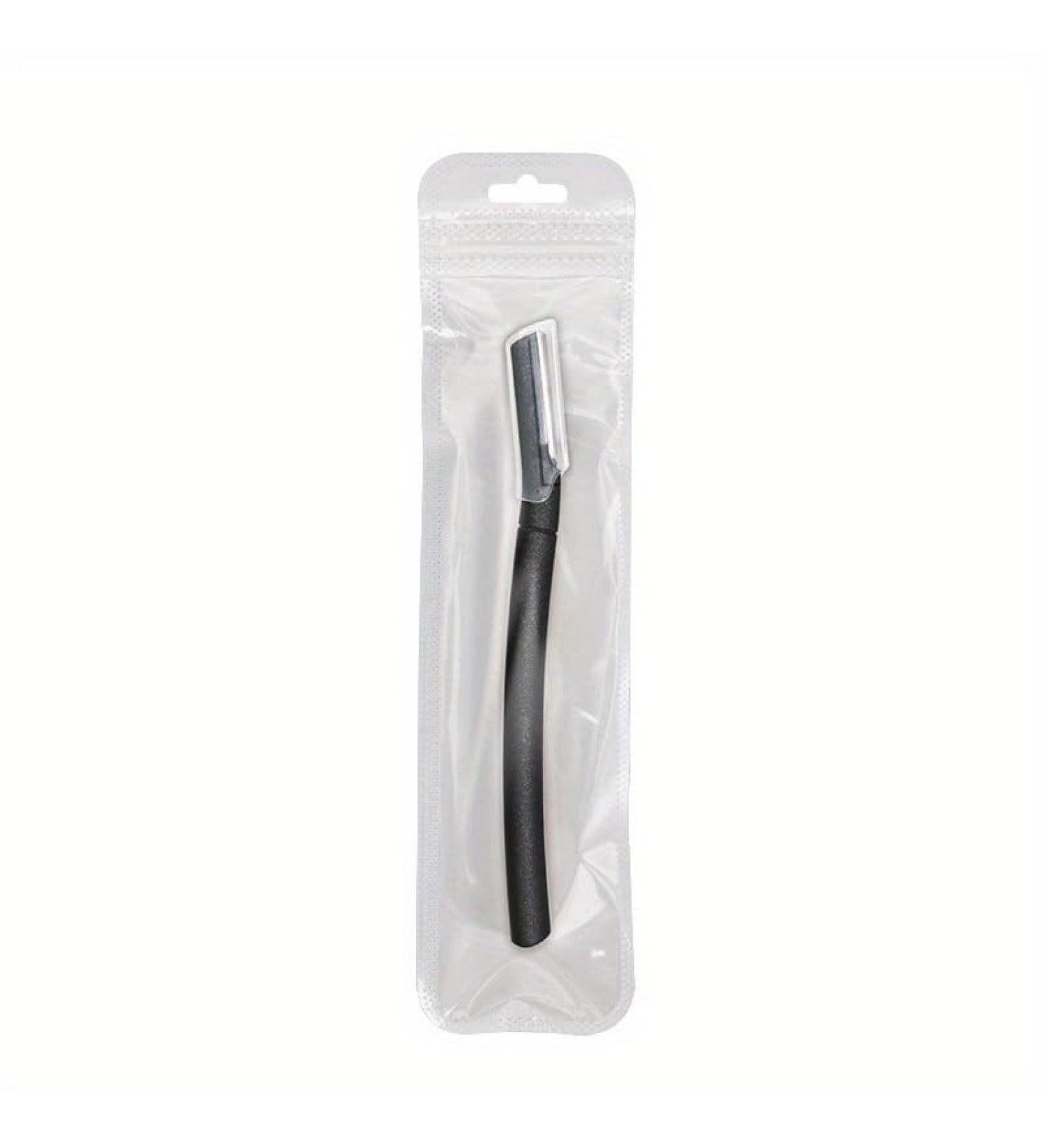 Stainless Steel Eyebrow Trimmer & Makeup Tools - Precision Hair Removal Shears with Comb (Black) - Buy Online on GoSupps.com