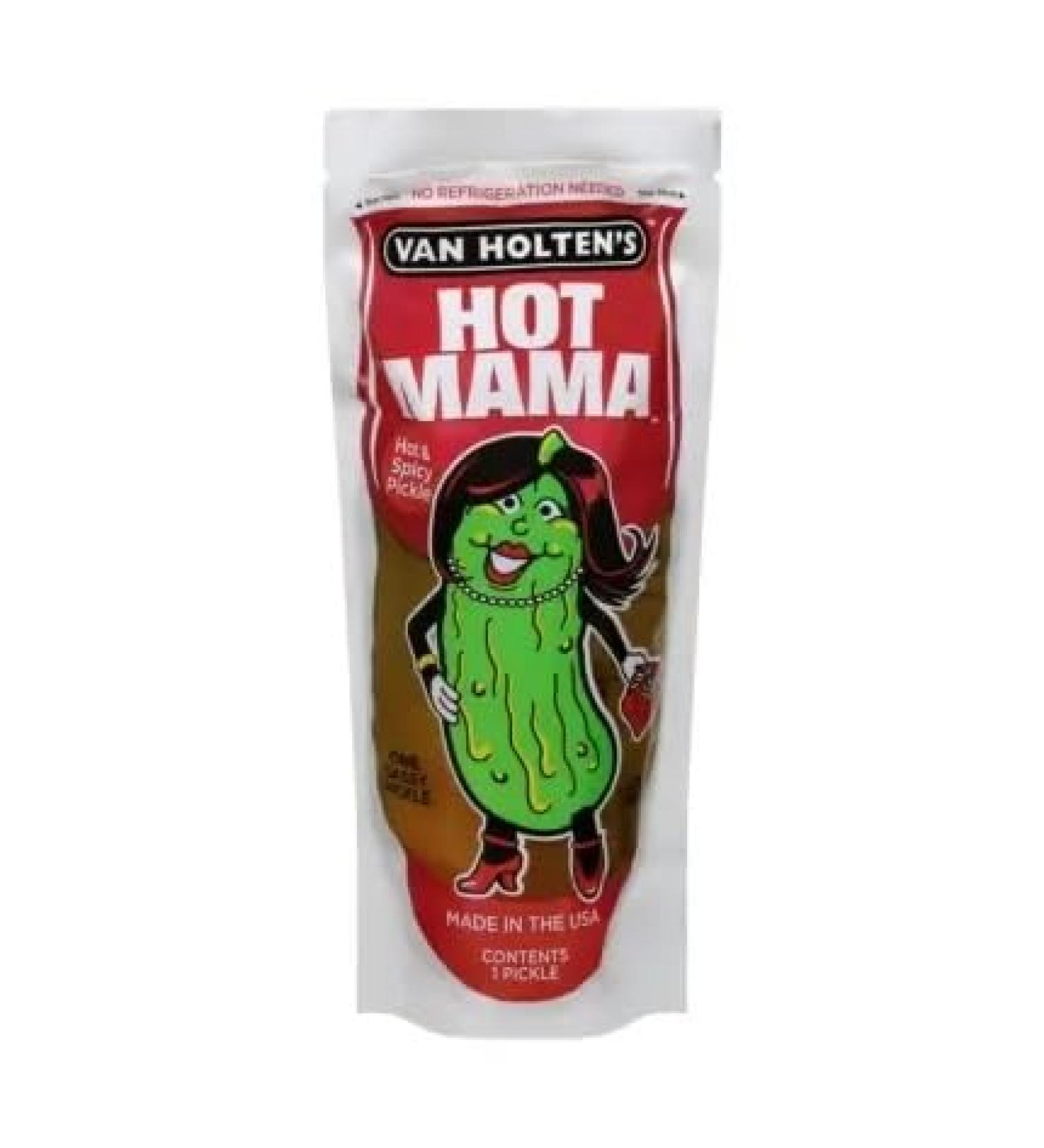 Candybox Sour cucumber van Holten s Hot Mama Pickle - Cucks in the bag range - trial collection - pickled cucumbers - fancy gift - fat -free gluten -free - 198 grams 1 pack van holtens hot mom