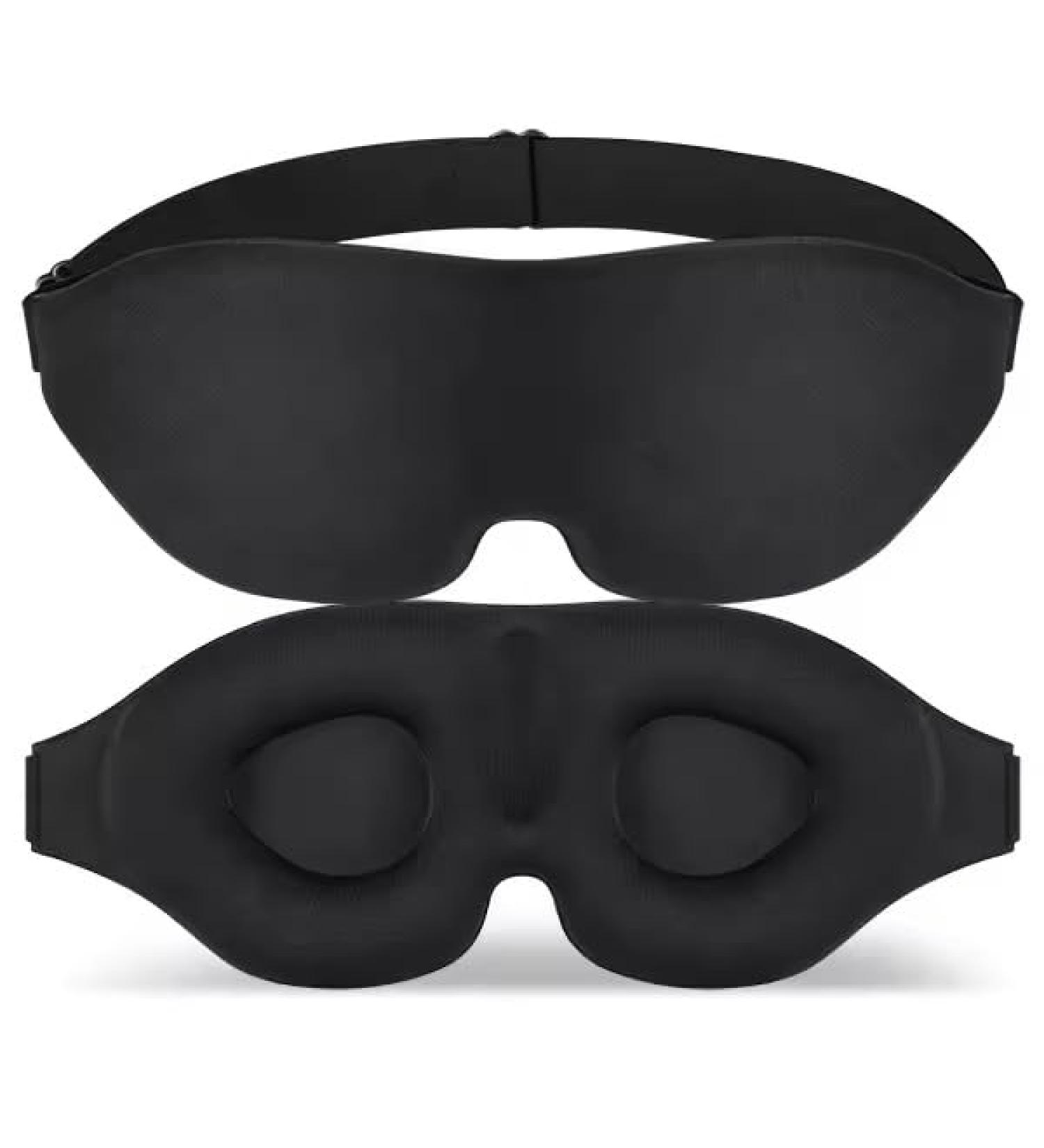 Buy 3D Contoured Sleep Mask for Adults & Kids - Adjustable Strap Black - Comfortable Eye Mask for Travel & Sleep - Buy Online on GoSupps.com