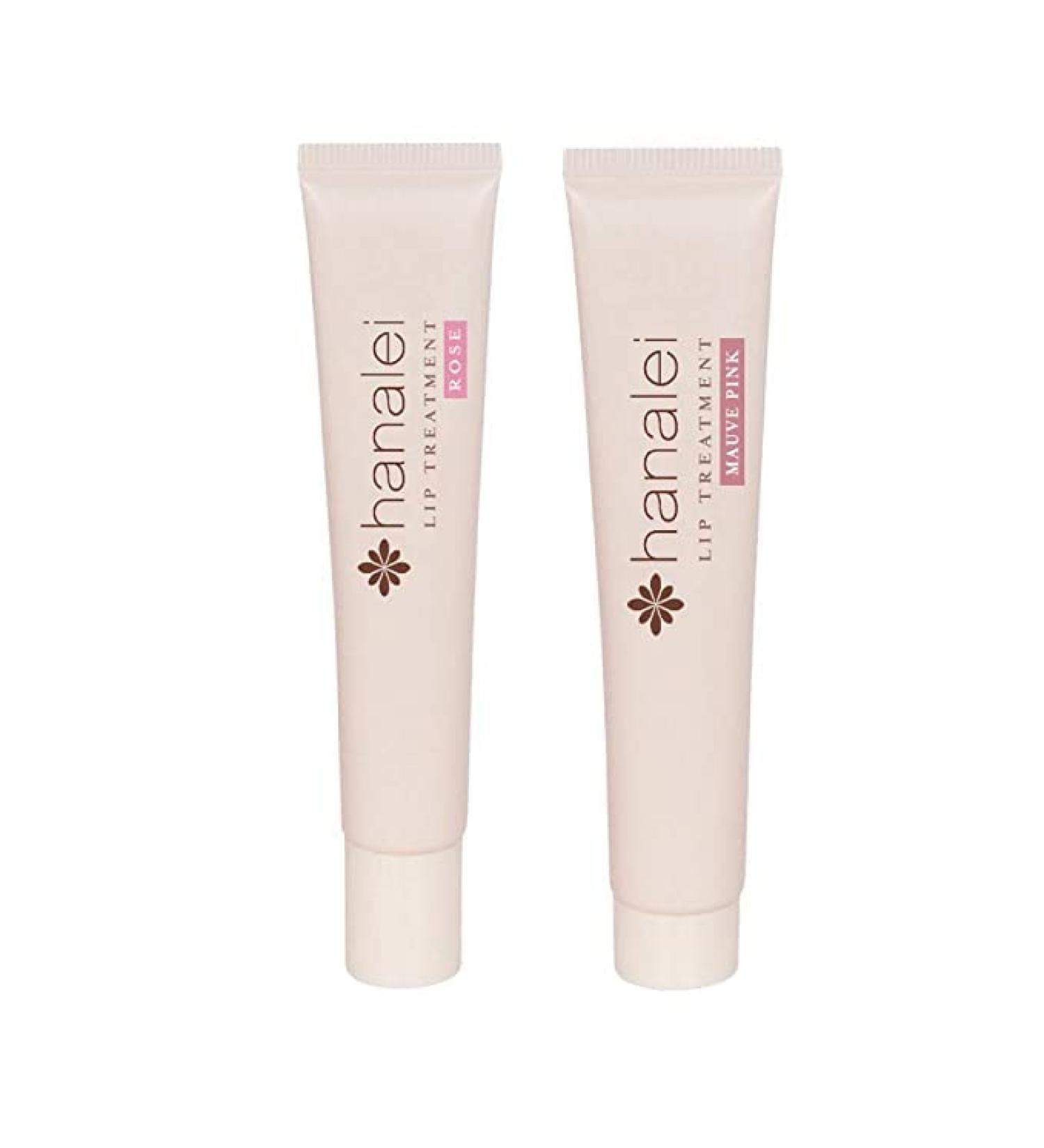 Hanalei Lip Treatment Bundle - Rose & Mauve Pink | Moisturizing Kukui Oil Lip Balm with Shea Butter, Agave, Grapeseed Oil | Soothes Dry Lips (Cruelty-Free, Paraben-Free) - Buy Online on GoSupps.com