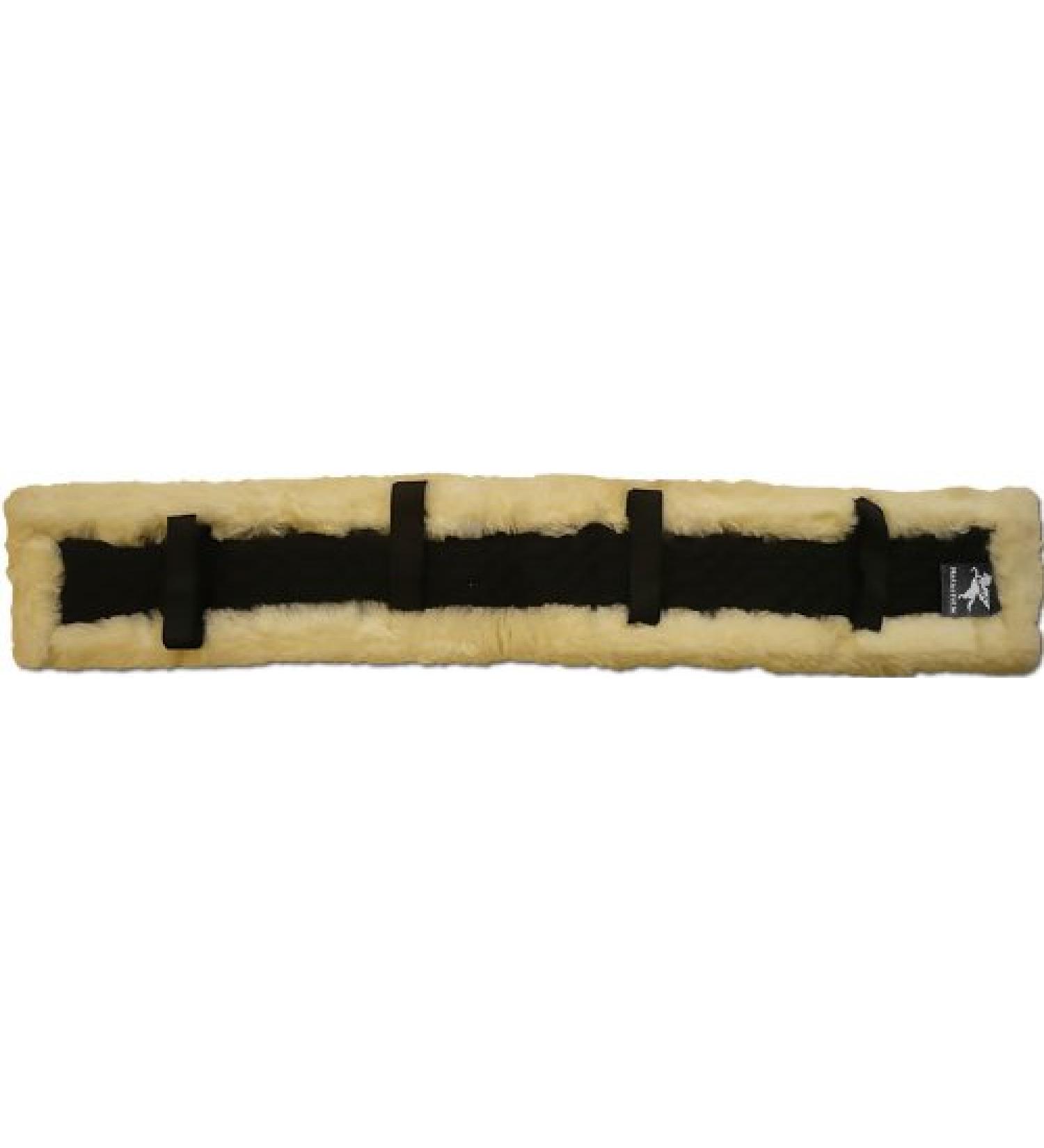 Engel Reitsport Breastplate pad made of lambskin (driving sport) fabric black fur med. (Brubla) 4 sizes to choose from 100x14 cm