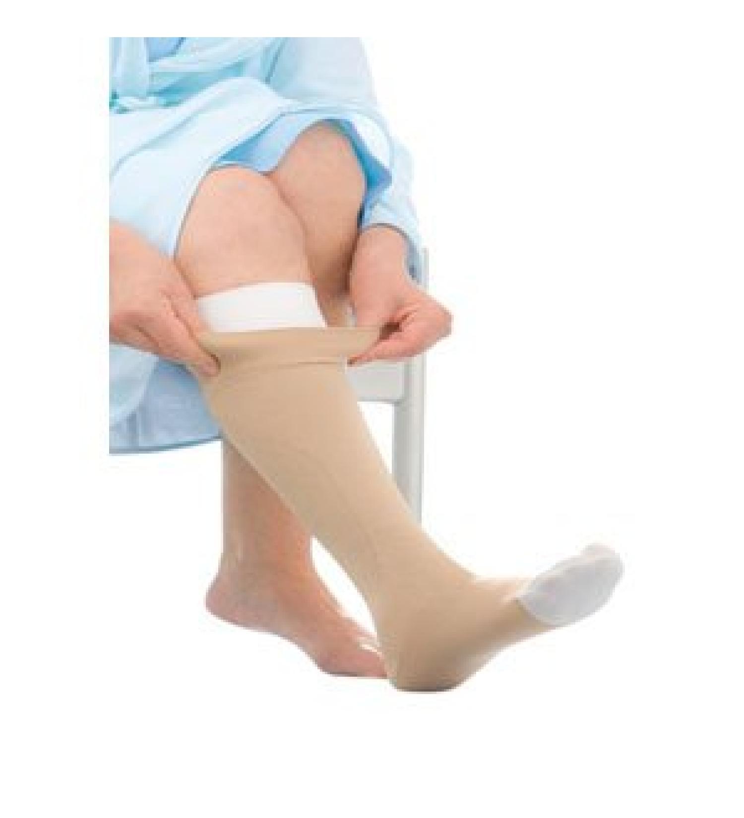 UlcerCare Knee-High Compression Stockings with Liner Medium Beige