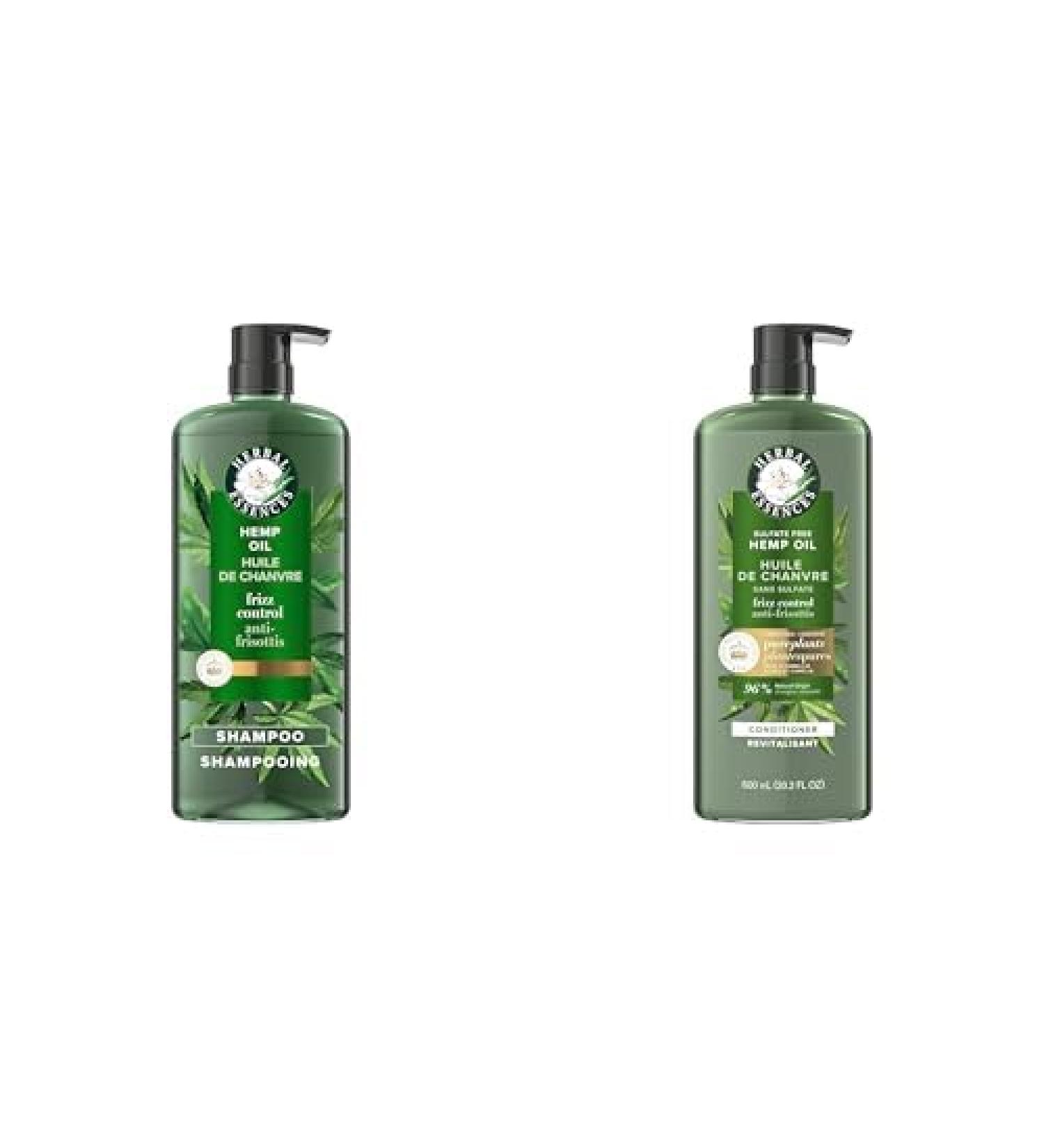 HERBAL ESSENCES PURE PLANTS SULFATE FREE HEMP & ALOE SHAMPOO & CONDITIONER PACK 600 ML EACH