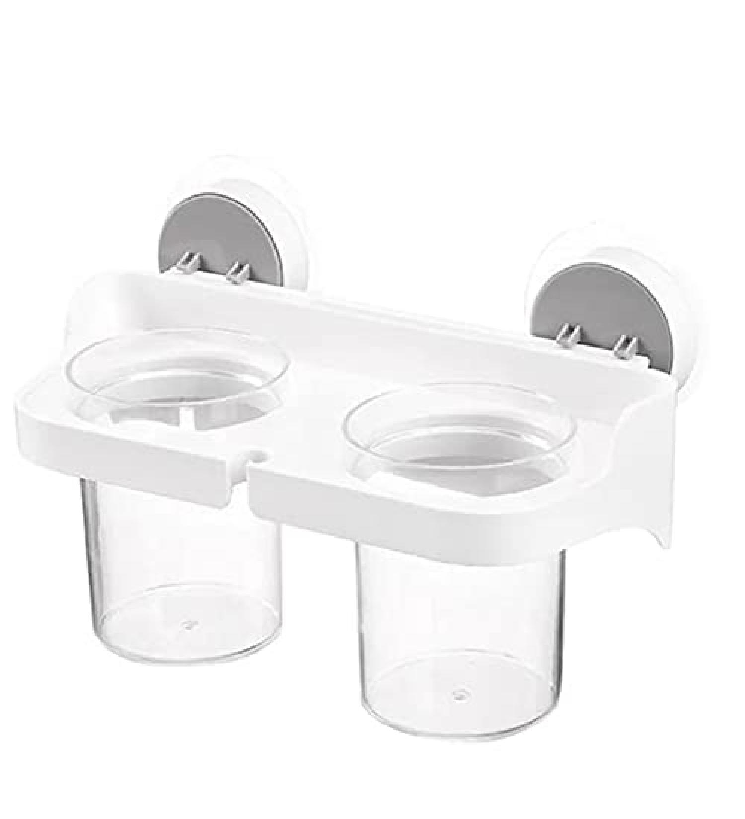 QWAMBVZE Toothbrush Cup Set | Toothbrush & Toothpaste Rack | Wall-Mounted Mouthwash Holder | International Shipping Available - Buy Online on GoSupps.com