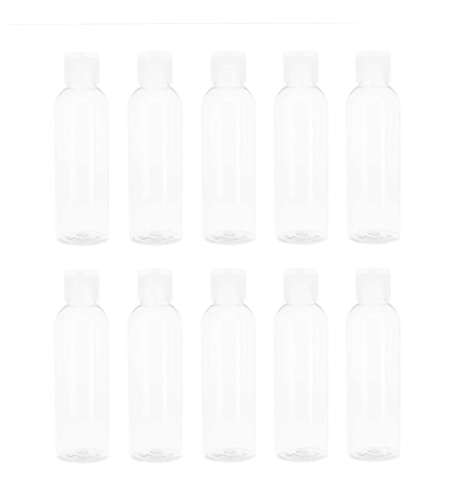 JIHUOO 10 Pcs 100ml Plastic Flip Cap Bottles Travel Squeeze Bottles Empty Toiletry Bottles Small Liquid Bottles Refillable Lotion Bottles Makeup Sample Containers - Buy Online on GoSupps.com