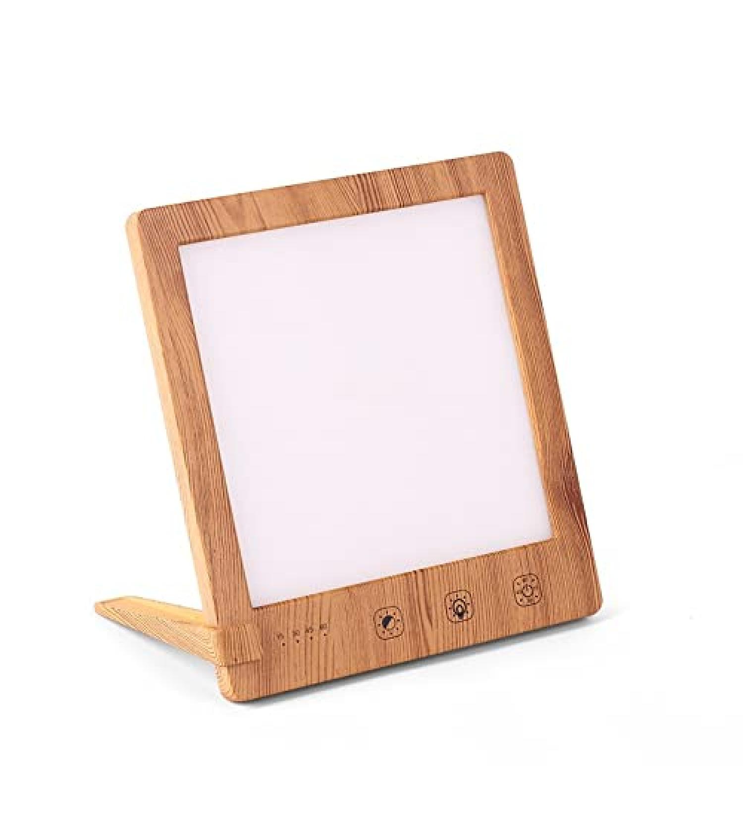 LED Light Therapy Lamp - Adjustable Brightness Portable UV Free Colour Temperature Touch Brightness Control Timer (Wood Grain) - Buy Online on GoSupps.com