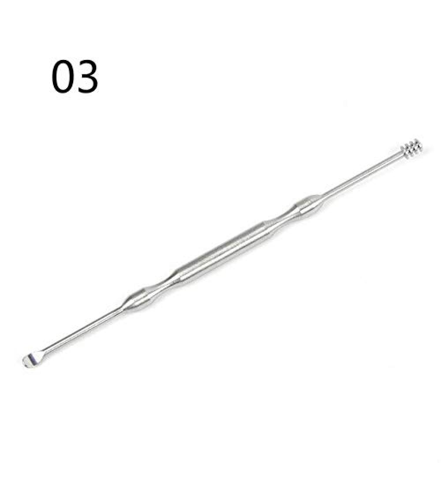 1PCS Ear Wax Pickers Stainless Steel Ear Picks Wax Removal Curette Remover Cleaner Ear Care Tool Earpick Facial Beauty Tools - (Color: 03) - Buy Online on GoSupps.com
