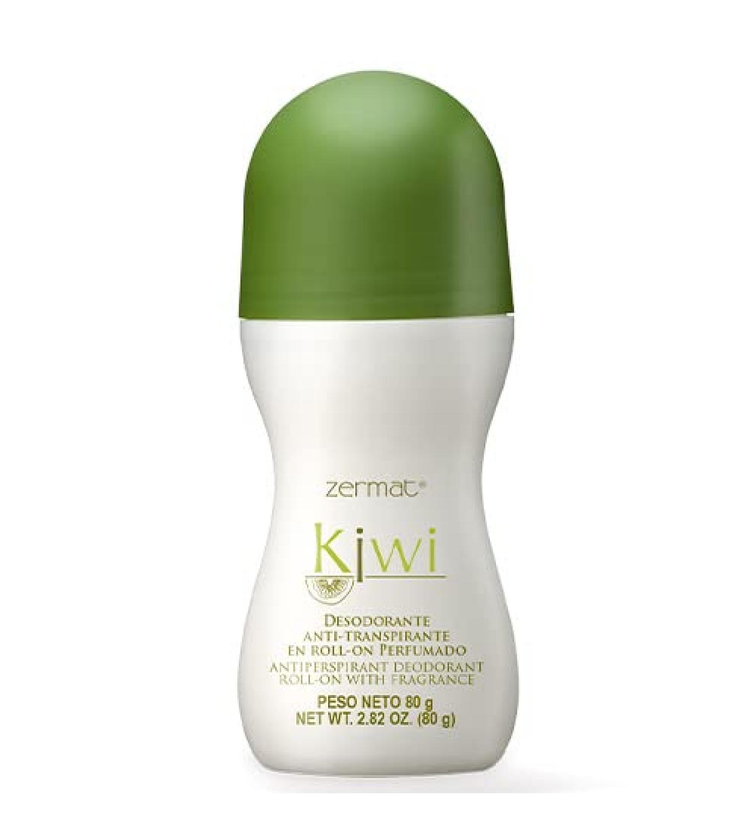 Zermat Kiwi Roll-On Deodorant for Men & Women - 24h Antiperspirant (2.82 Oz) - International Shipping - Buy Online on GoSupps.com