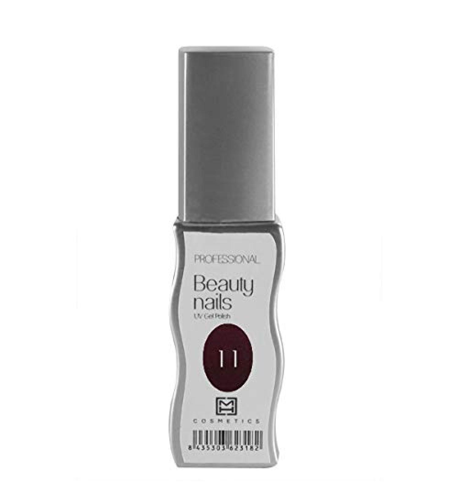MH Cosmetics Gel Polish Semipermanent 011 dunkler Dach 1Pack (1 x 10 ml)