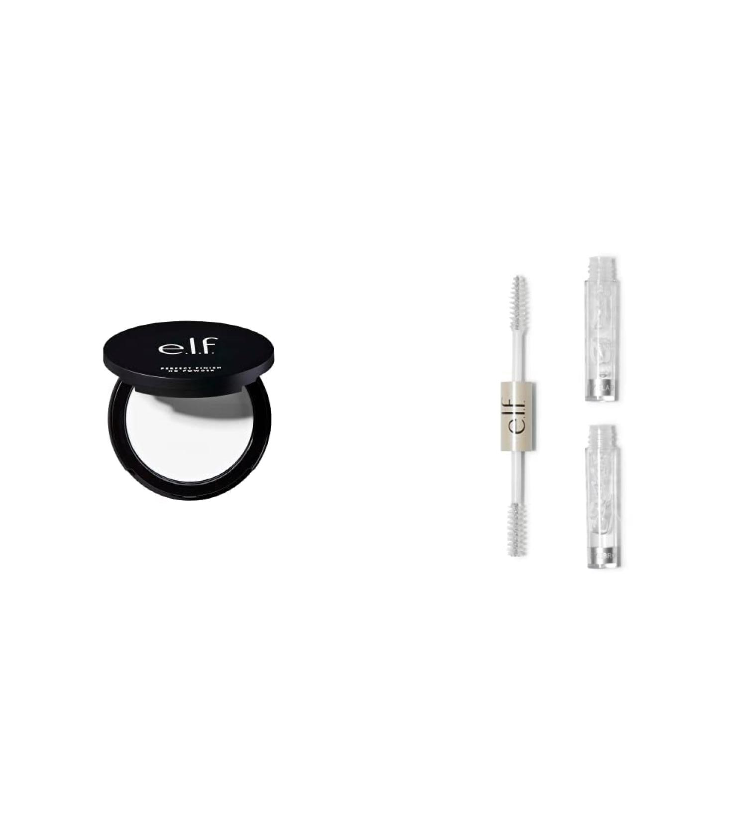 e.l.f. Perfect Finish HD Powder Translucent + Clear Brow & Lash Mascara (Packaging May Vary) HD Powder + Pressed Powder - Buy Online on GoSupps.com