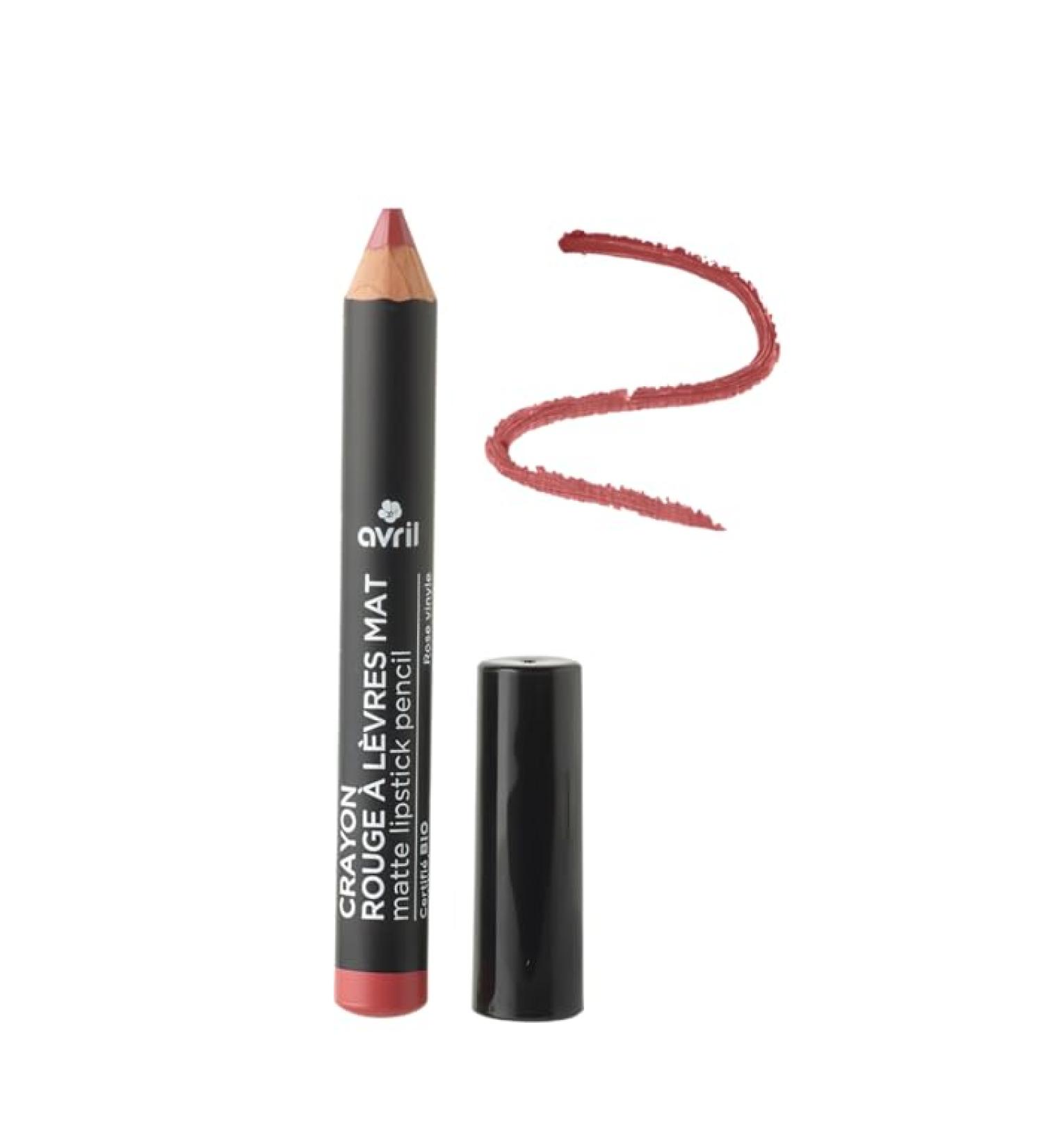 Avril Matte Lipstick Pencil Vinyl Rose
