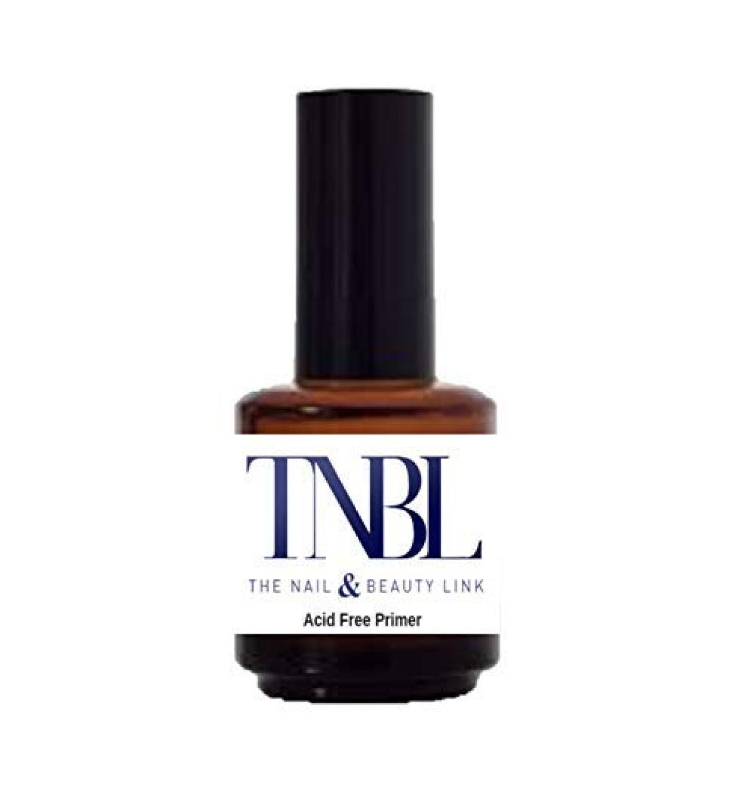 TNBL Acid-free natural nail primer for use with acrylic powder and gel nail polish.