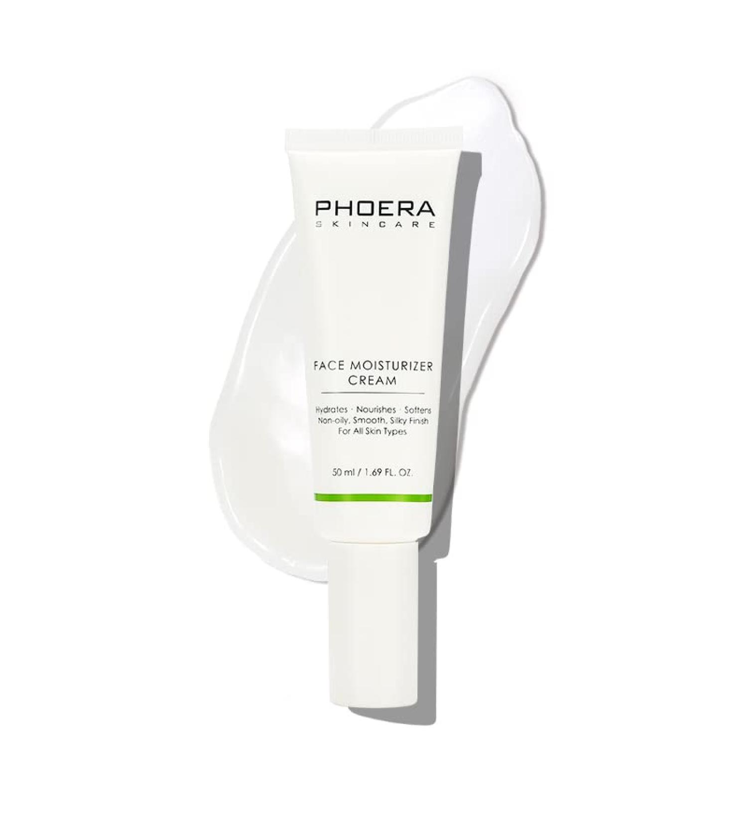 Phoera Face Moisturizer Cream | Hydrating & Nourishing Skincare for All Skin Types | Shea Butter & Hyaluronic Acid | Non-Greasy Silky Finish | Shop Internationally - Buy Online on GoSupps.com