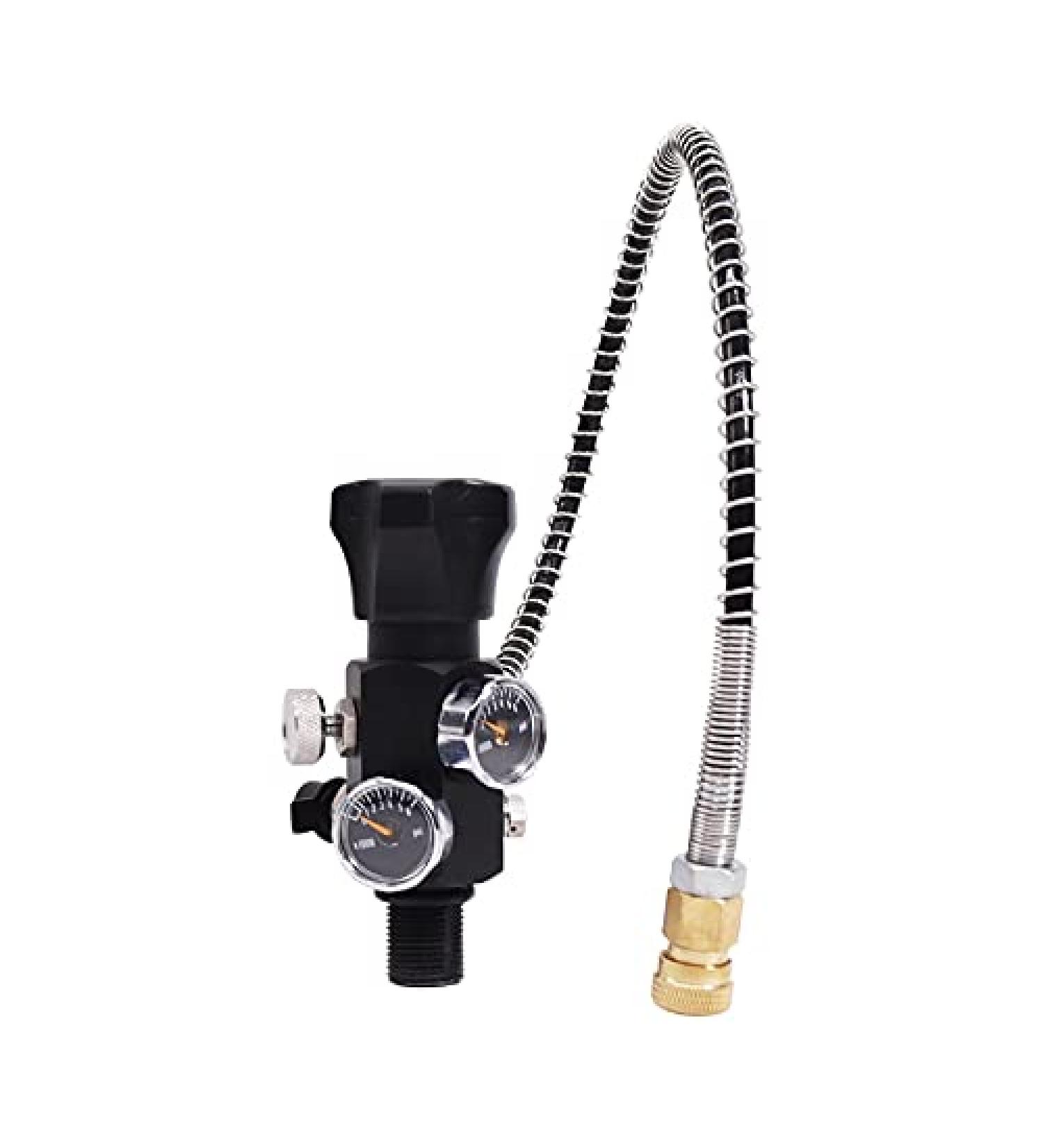IORMAN 300bar High Pressure Paintball CO2 Tank with DIN Valve, Gauge & Fill Station - 4500psi, 24 Charging Hose for PCP Game - Buy Online on GoSupps.com