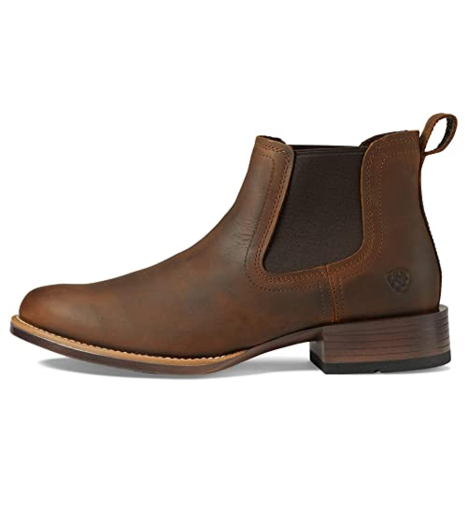 ARIAT Men's Booker Ultra Round Toe Western Boot 10.5 Distressed Brown - Premium Quality Cowboy Boots - Buy Online on GoSupps.com