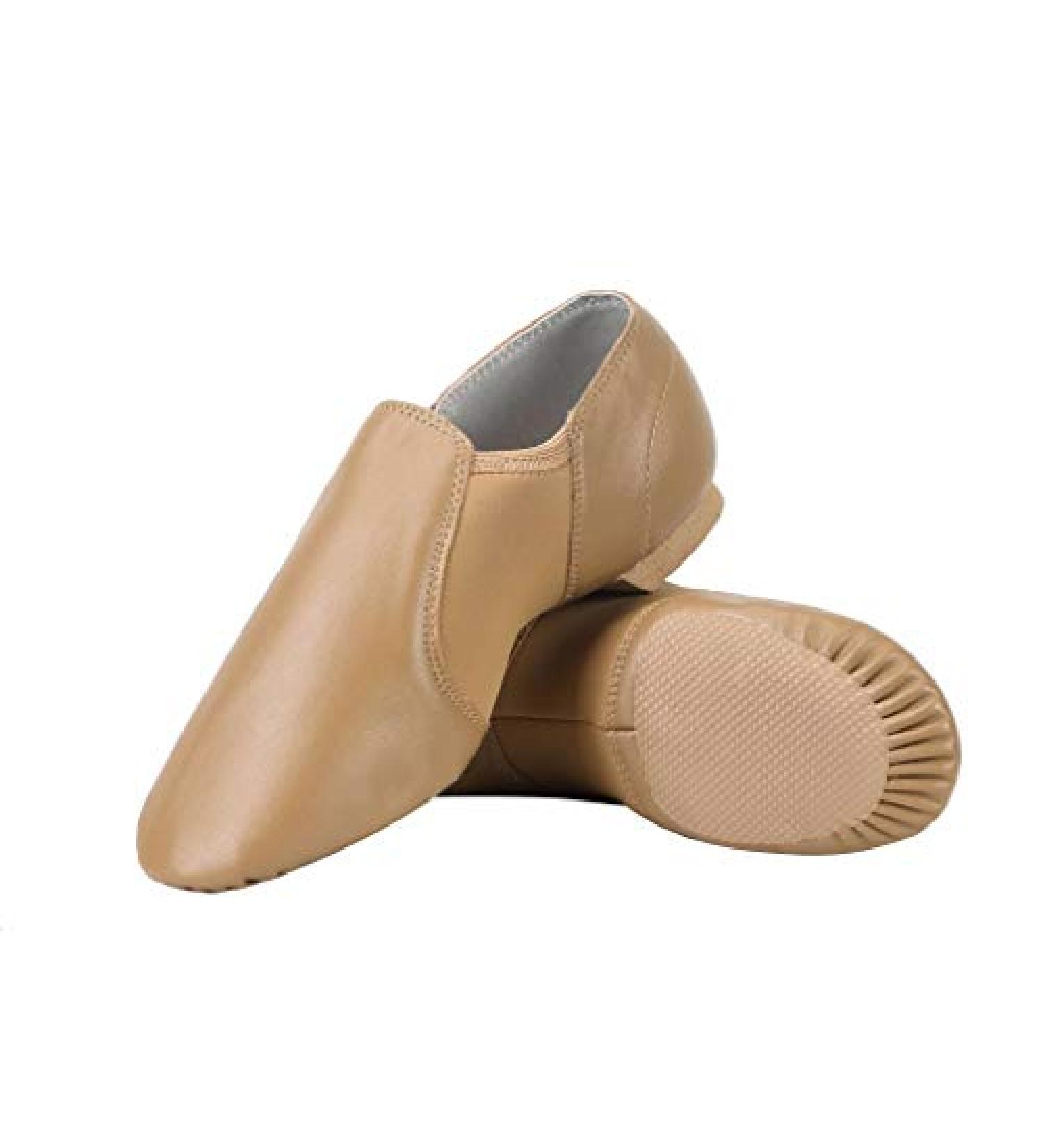Dynadans Unisex PU Leather Slip-on Jazz Dance Shoes with Arch Insert - Brown - Buy Online on GoSupps.com