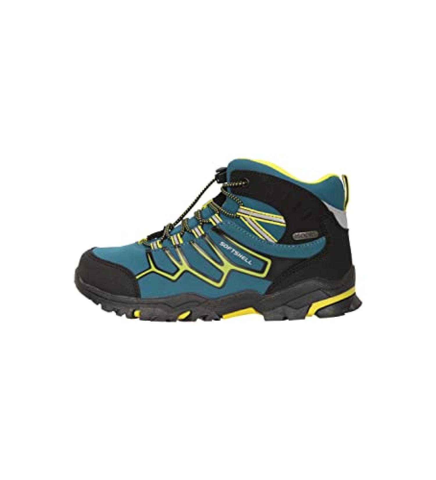 Mountain Warehouse Kids Softshell Hiking Boots - Lightweight & Durable | Size 13 Little Kid - Dark Teal - Buy Online on GoSupps.com