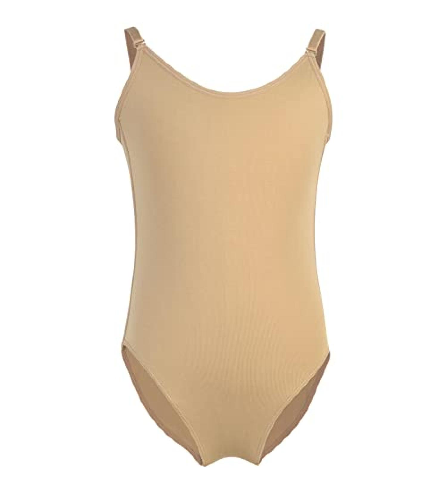 Soudittur Girls Ballet Dance Leotard L (Age 12-15 Y) Nude Seamless Camisole with Adjustable Straps - Buy Online on GoSupps.com