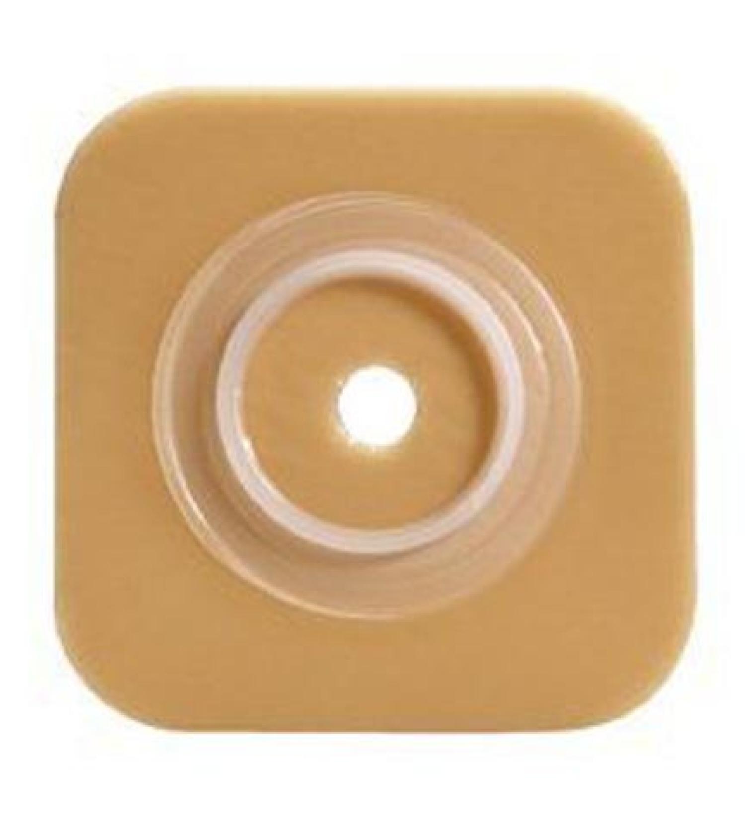 ConvaTec 401574 SUR-FIT Natura Two-Piece Stomahesive Skin Barrier No Tape Collar Cut-to-Fit 1-1/2" Flange 4" Length 4" Width Pack of 10
