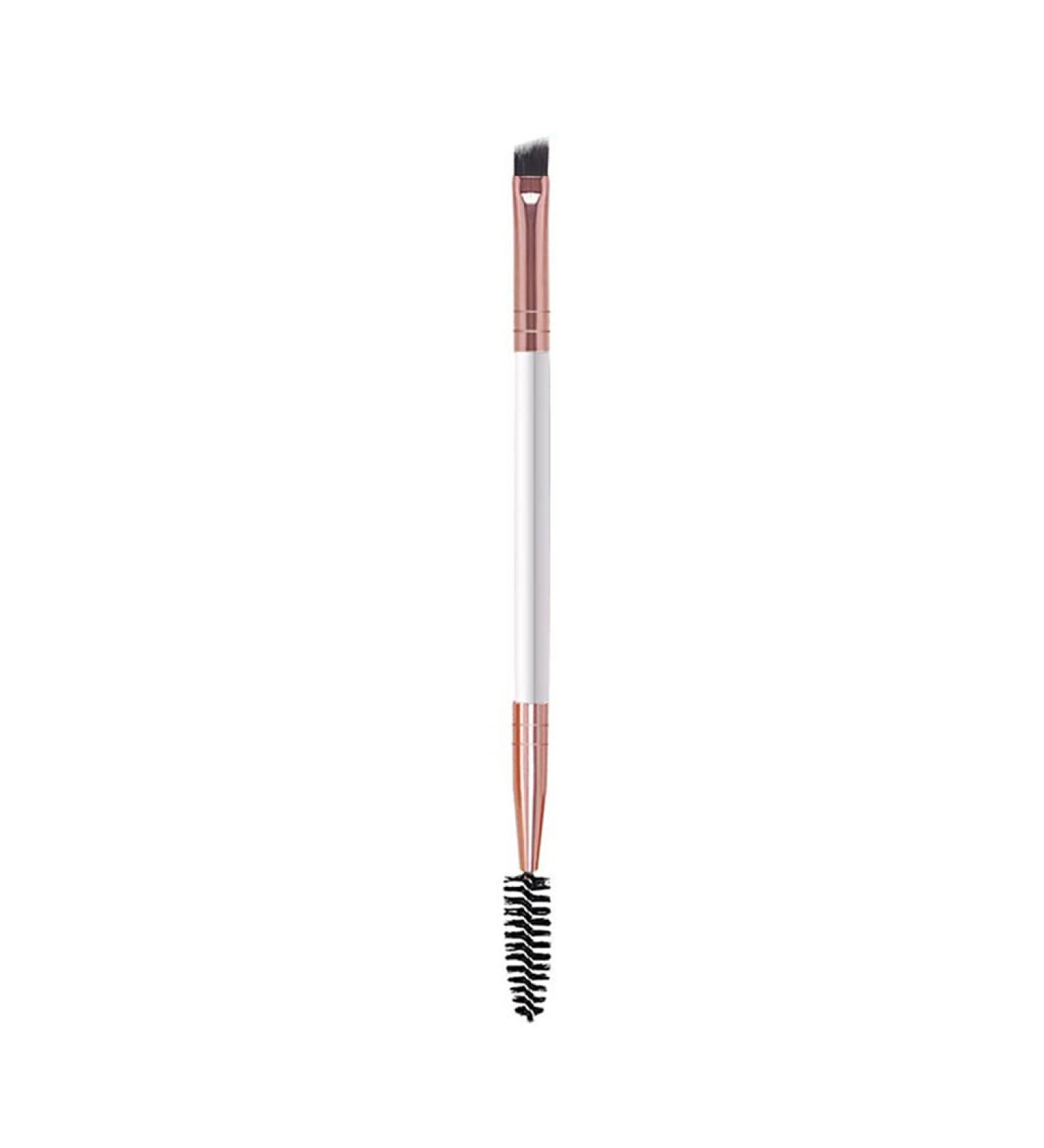 dijiusidy Eyebrow Brush Makeup Tool Foundation Face Shaping Brow Brushes Double Ended Eyeshadow Making Eyelash Tools Eyeliner White/Rose Gold - Buy Online on GoSupps.com