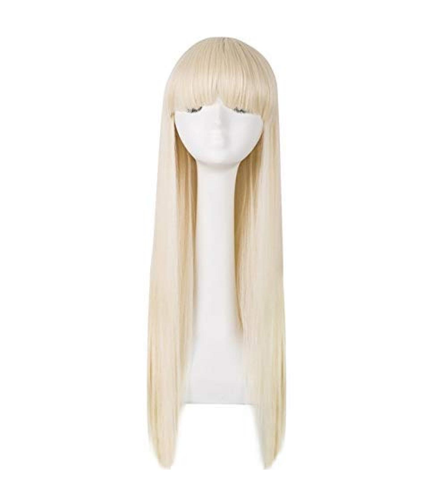 Shop SUNNYBLUEE Golden Straight Wig - Heat-Resistant Blonde Synthetic Hair for Sportswear & Fashion - Buy Online on GoSupps.com