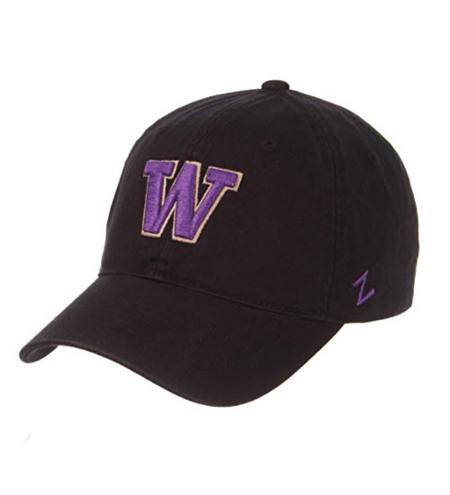 Zephyr Men's Adjustable Scholarship Hat - Washington Huskies - Black - One Size - Buy Online on GoSupps.com